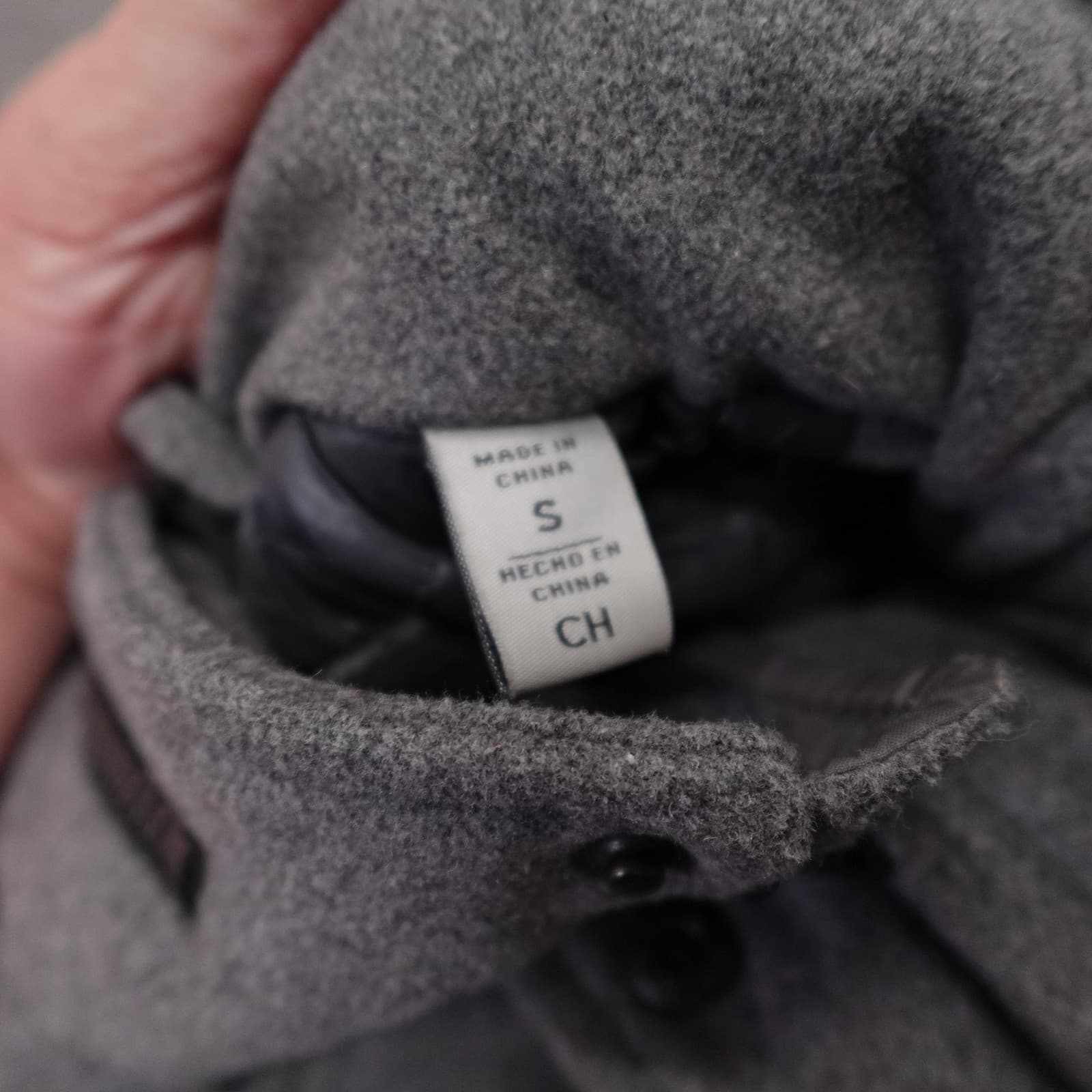 Levi's Jacket Mens Small Gray Wool Blend Military Full Zip Lined Pockets Outdoor - Thumbnail 5