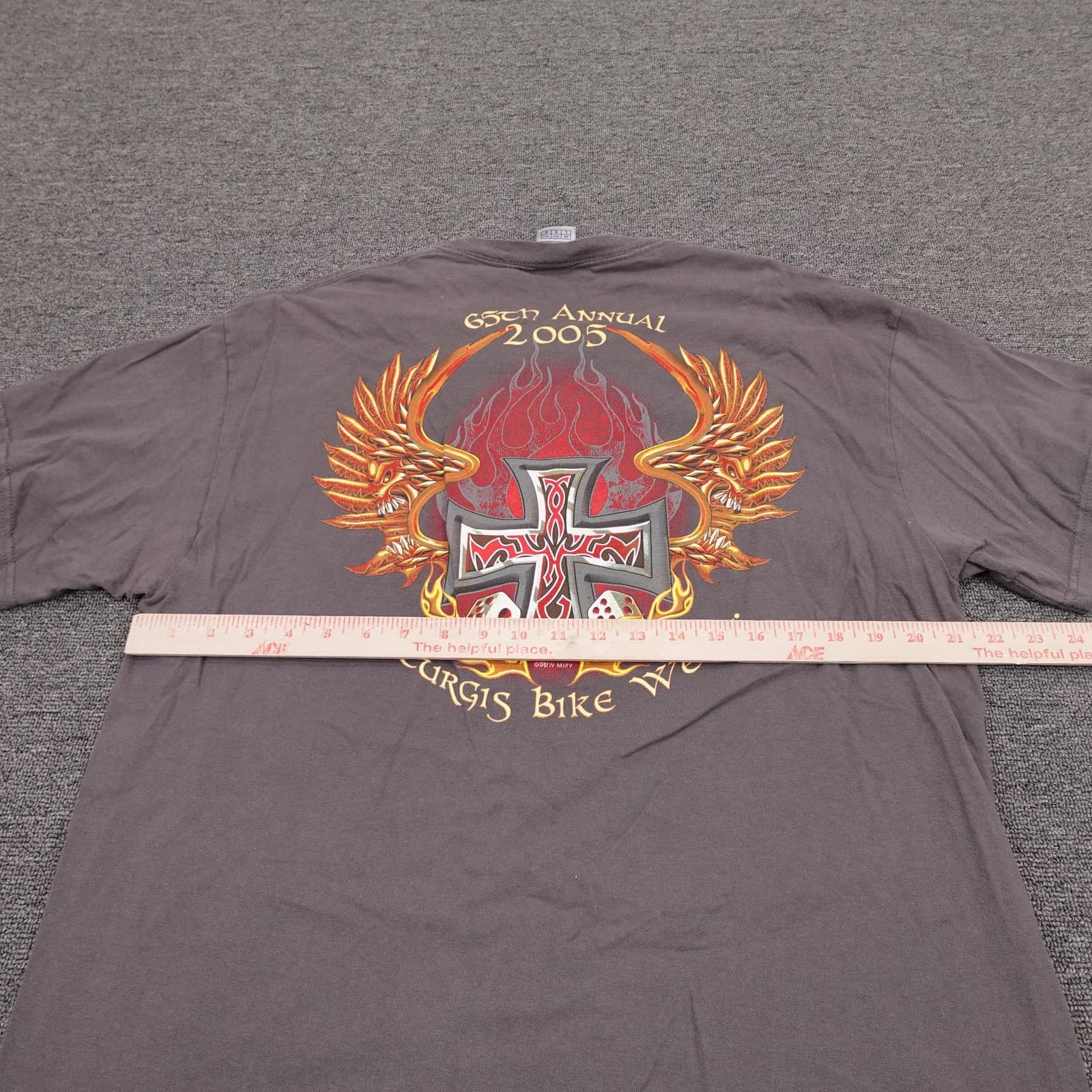 Vintage Sturgis Bike Week Delta Shirt Mens Large Gray 2005 Graphic Tee Biker - Thumbnail 7