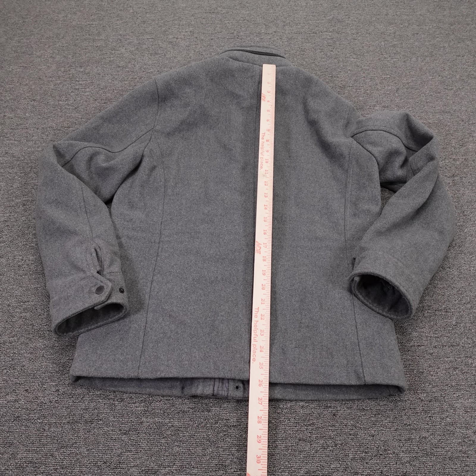 Levi's Jacket Mens Small Gray Wool Blend Military Full Zip Lined Pockets Outdoor - Thumbnail 7
