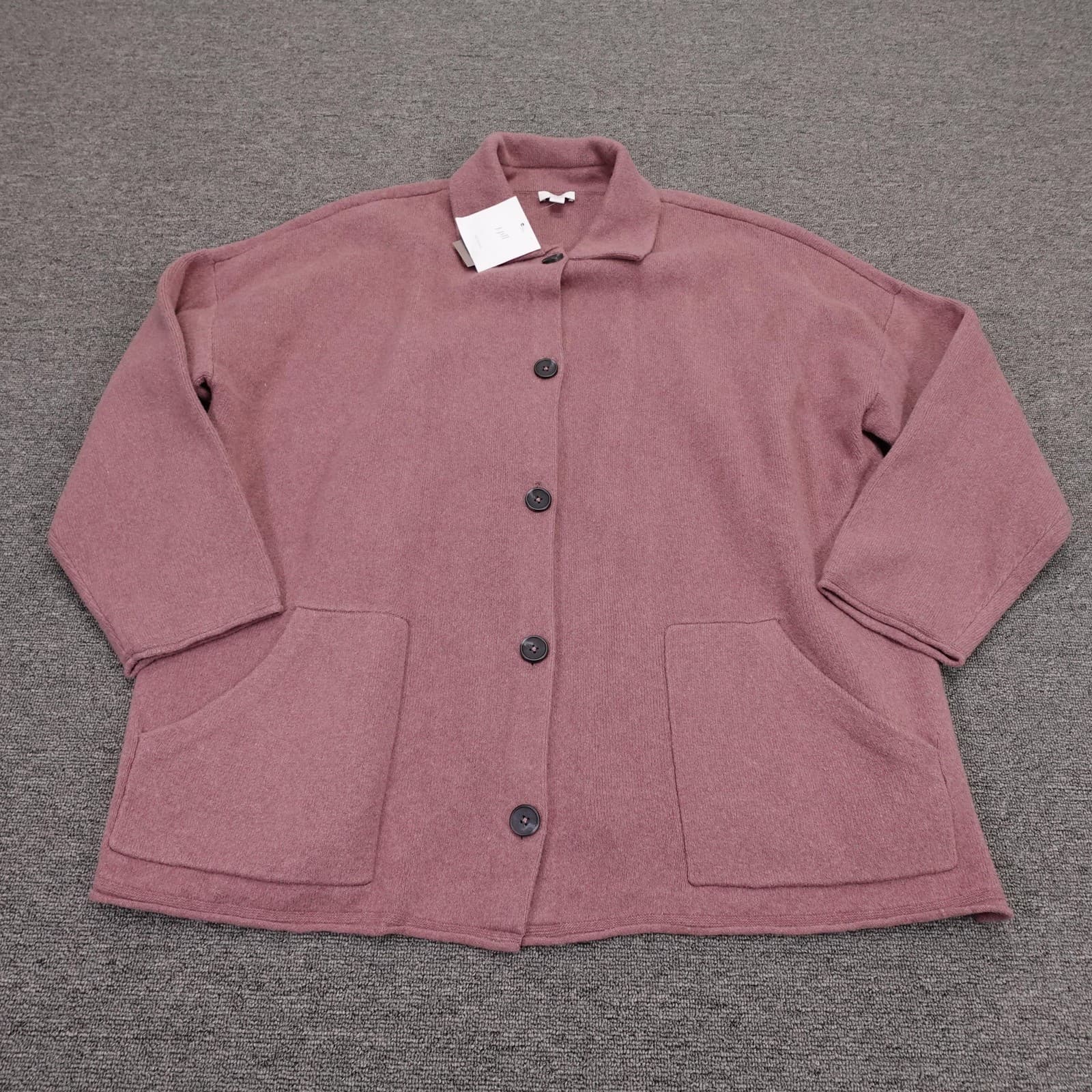 J. Jill Cardigan Sweater Womens 2X Pink Pure Jill Button Front Pockets Knit