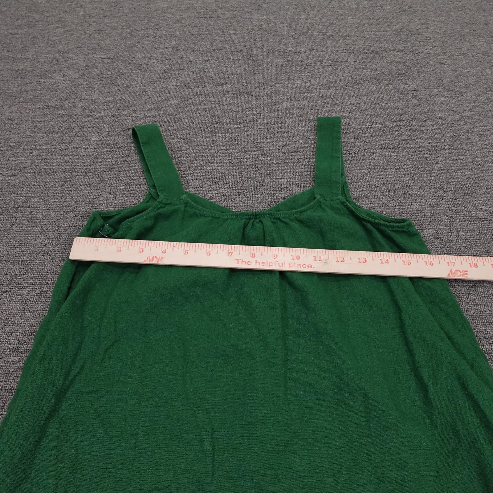 J.Crew Dress Womens 0 Green Linen Button Front Strappy Sundress Casual Summer - Thumbnail 4