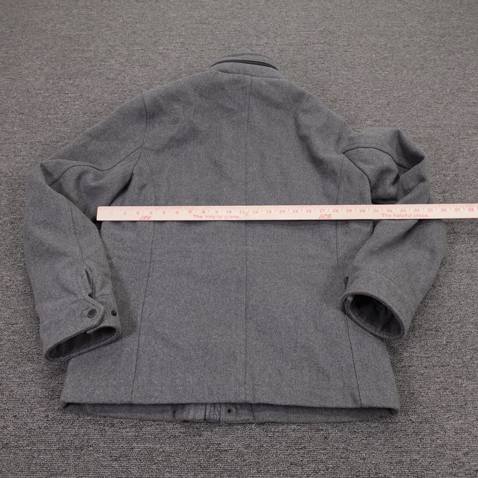 Levi's Jacket Mens Small Gray Wool Blend Military Full Zip Lined Pockets Outdoor - Thumbnail 6