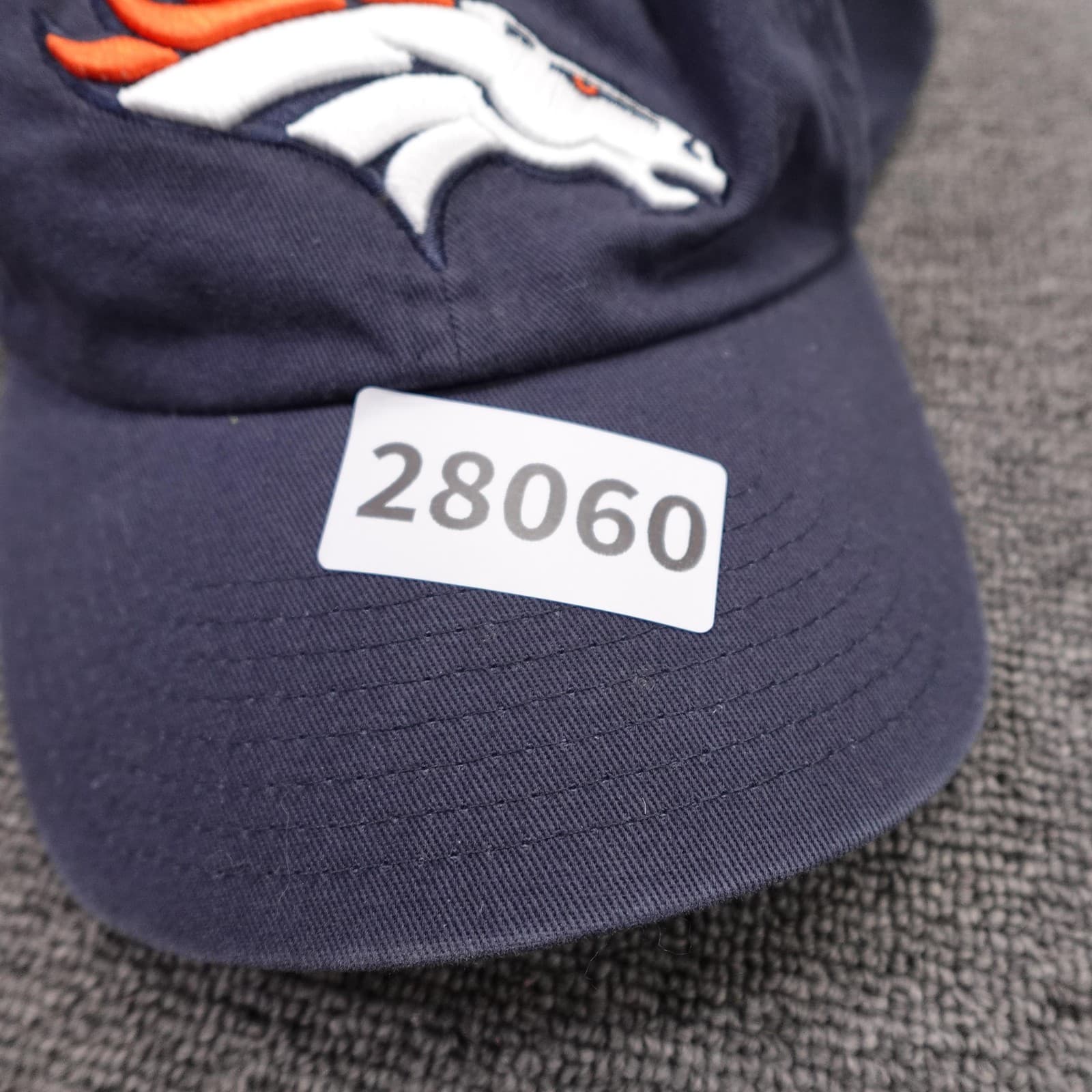 Denver Broncos Hat Cap Strap Back Mens One Size Navy Blue NFL Football '47 - Thumbnail 9