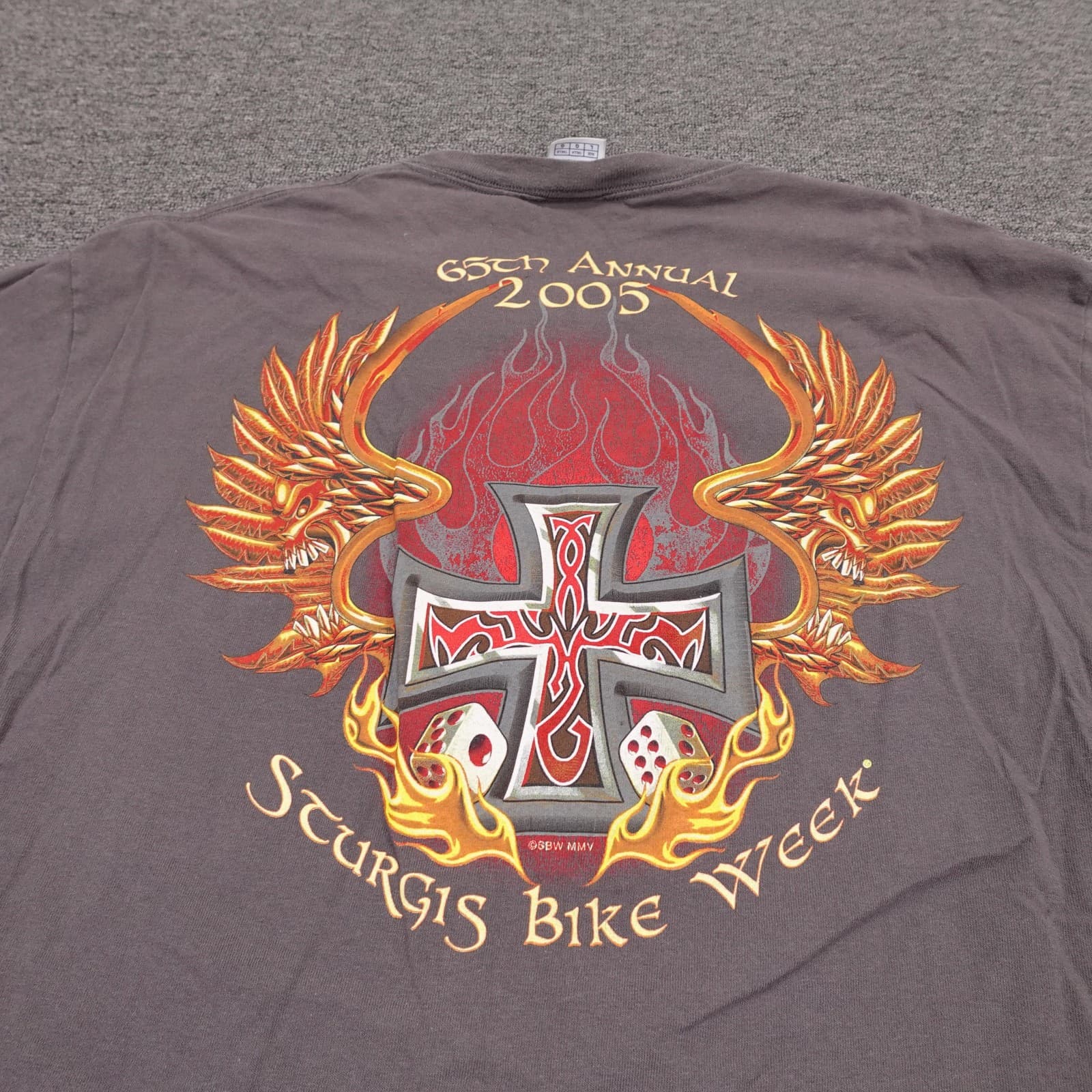 Vintage Sturgis Bike Week Delta Shirt Mens Large Gray 2005 Graphic Tee Biker - Thumbnail 6