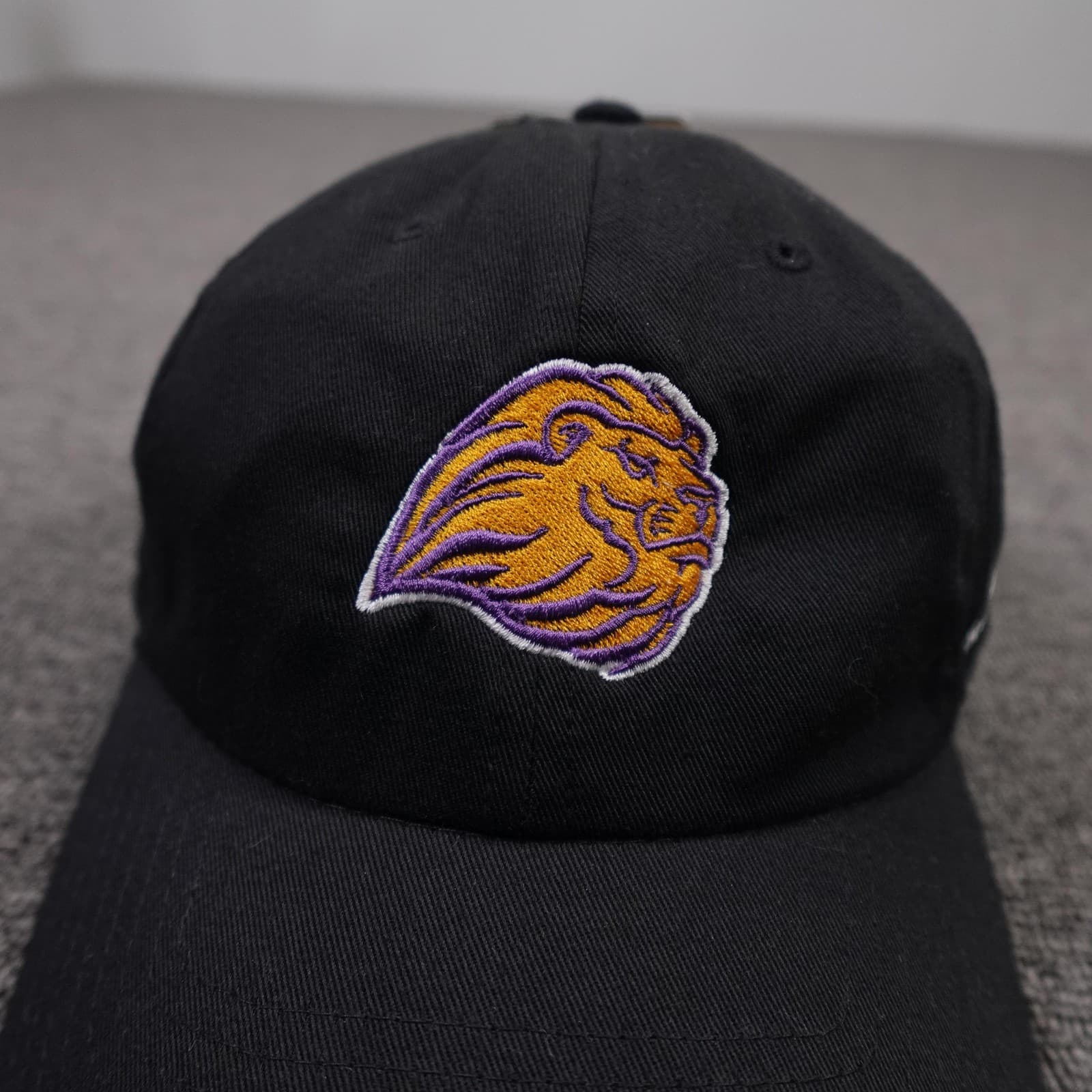Adidas Hat Cap Strap Back Unisex One Size Black Baseball Lion Logo Embroidered - Thumbnail 2
