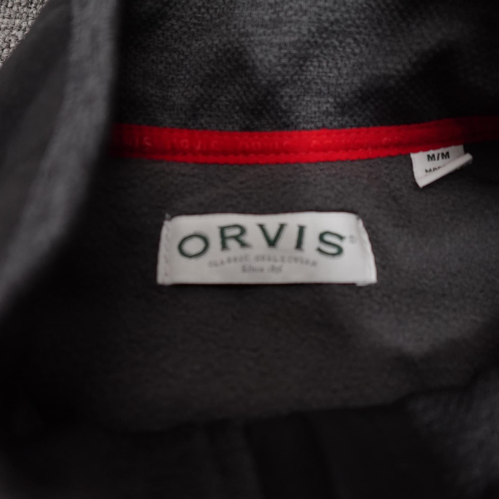 Orvis Jacket Mens Medium Gray Fleece Full Zip Colorblock Hiking Outdoor Pockets - Thumbnail 3
