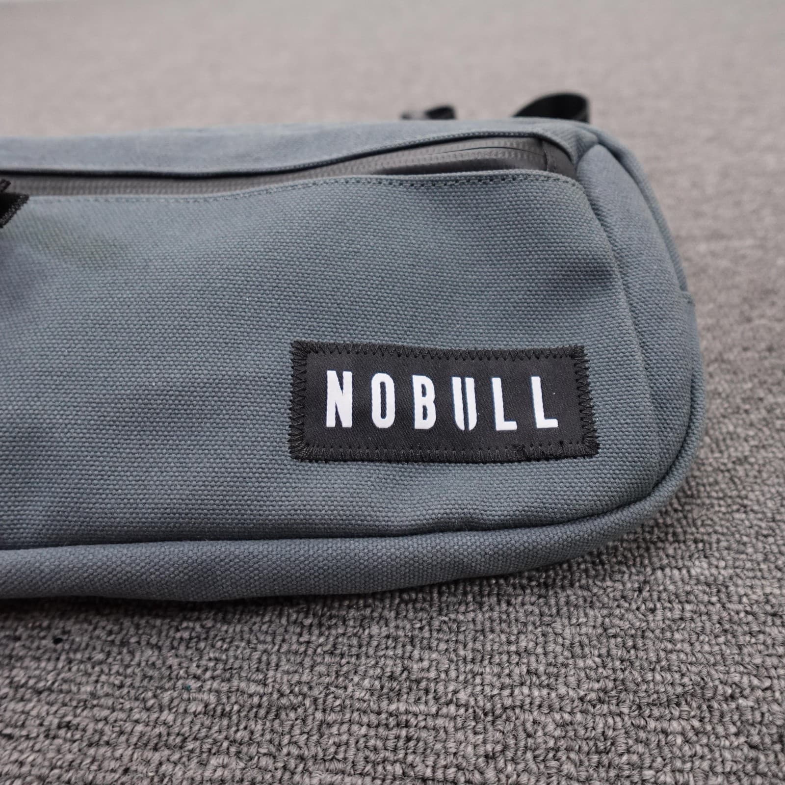NOBULL Fanny Pack Gray Canvas Travel Waist Belt Bag Unisex Adjustable Sport - Thumbnail 2