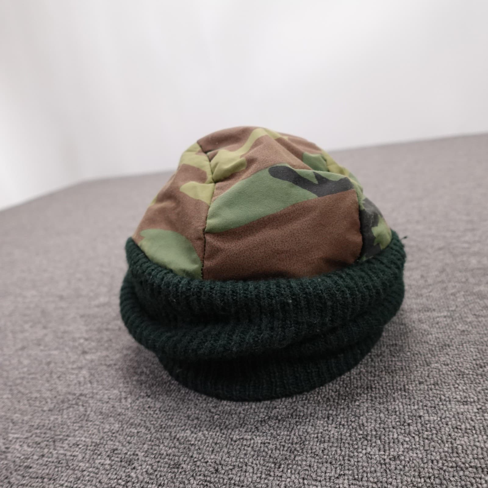 Vintage Camo Hat Beanie Fitted Mens One Size Green Gore-Tex Thinsulate 80s - Thumbnail 3