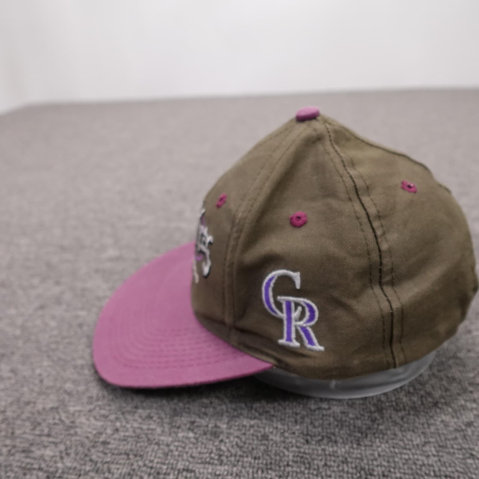 Vintage Colorado Rockies Hat Cap Snap Back One Size Purple MLB Baseball Logo 7 - Thumbnail 3