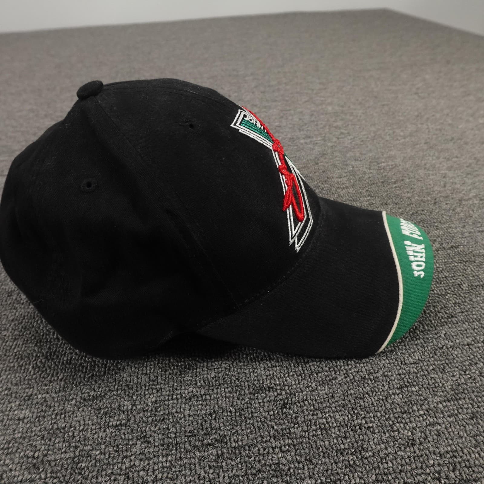 John Force Racing Hat Cap Strap Back Mens One Size Black NHRA Signed Main Gate - Thumbnail 8