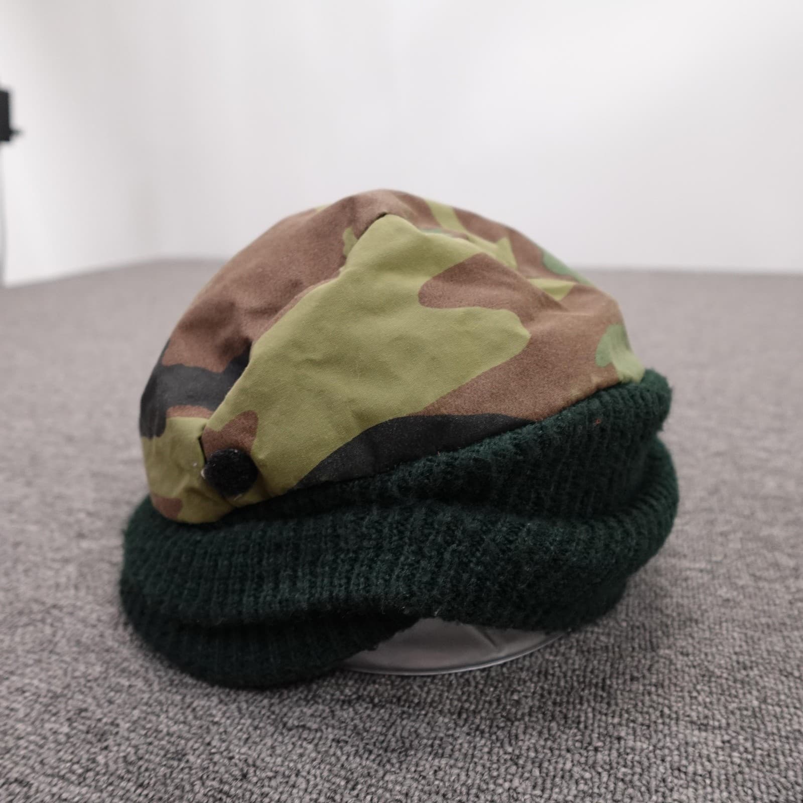 Vintage Camo Hat Beanie Fitted Mens One Size Green Gore-Tex Thinsulate 80s - Thumbnail 2