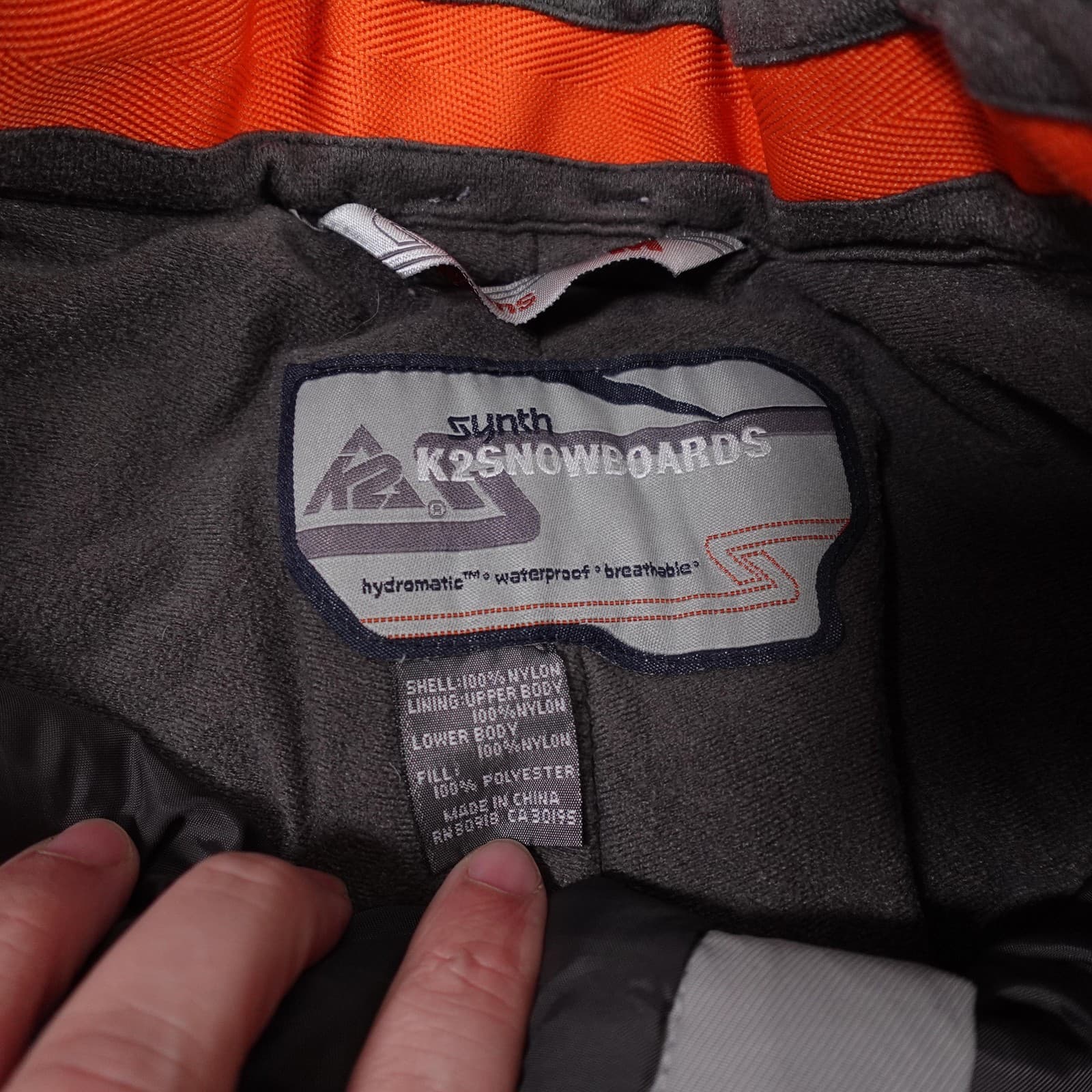 K2 Snow Pants Mens Medium Gray Insulated Waterproof Ski Snowboard Cargo - Thumbnail 5