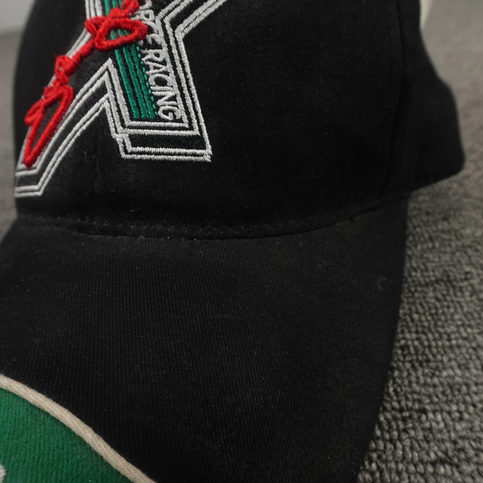 John Force Racing Hat Cap Strap Back Mens One Size Black NHRA Signed Main Gate - Thumbnail 2