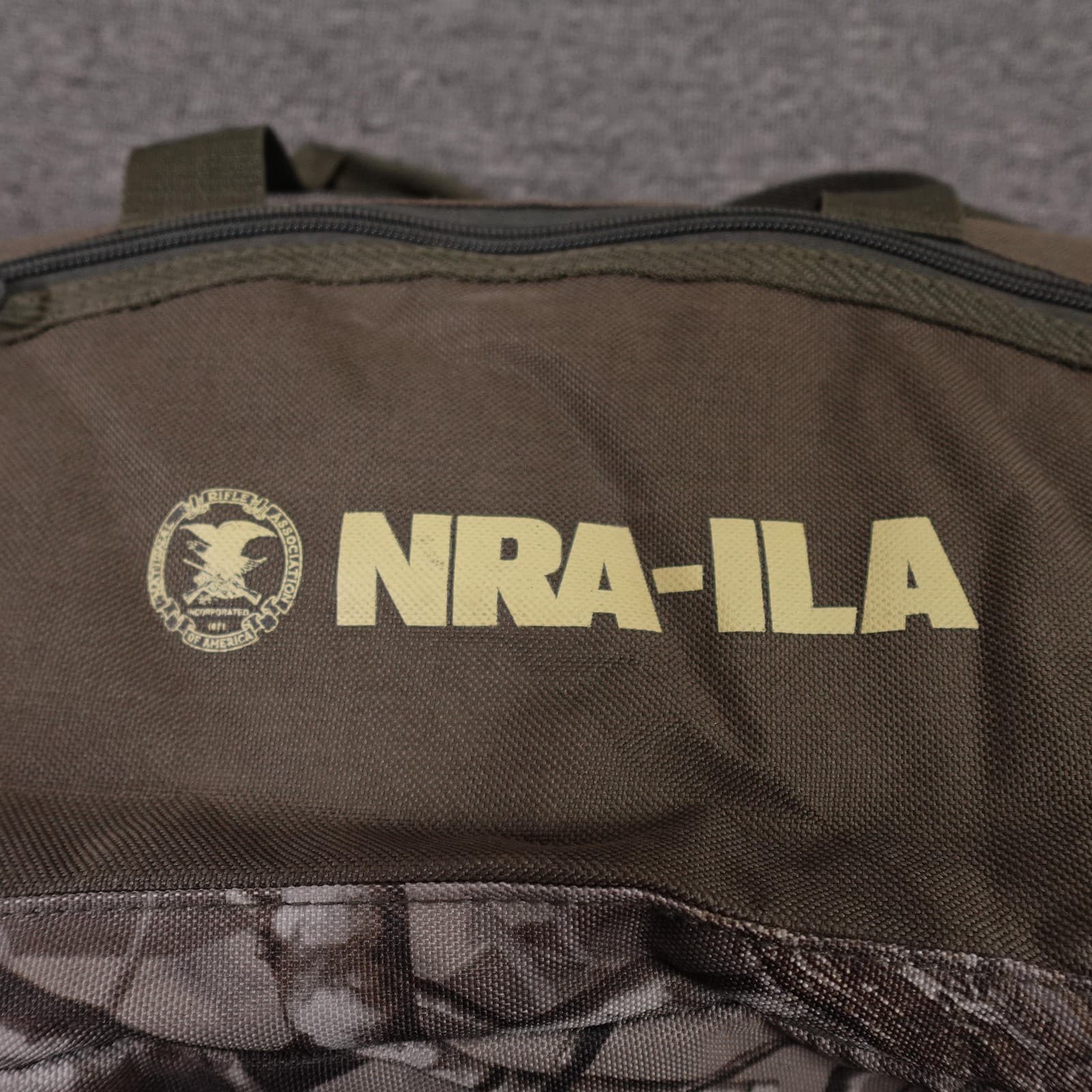 NRA-ILA Lunch Bag Brown Camo Insulated Hunting Cooler Tote Carry Handle - Thumbnail 2