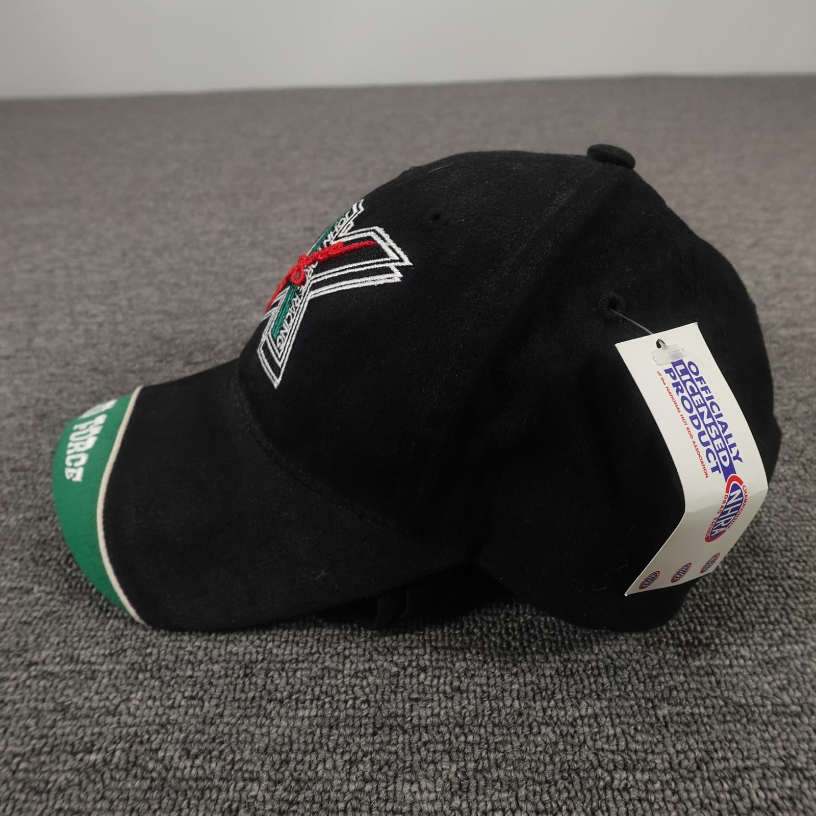 John Force Racing Hat Cap Strap Back Mens One Size Black NHRA Signed Main Gate - Thumbnail 6