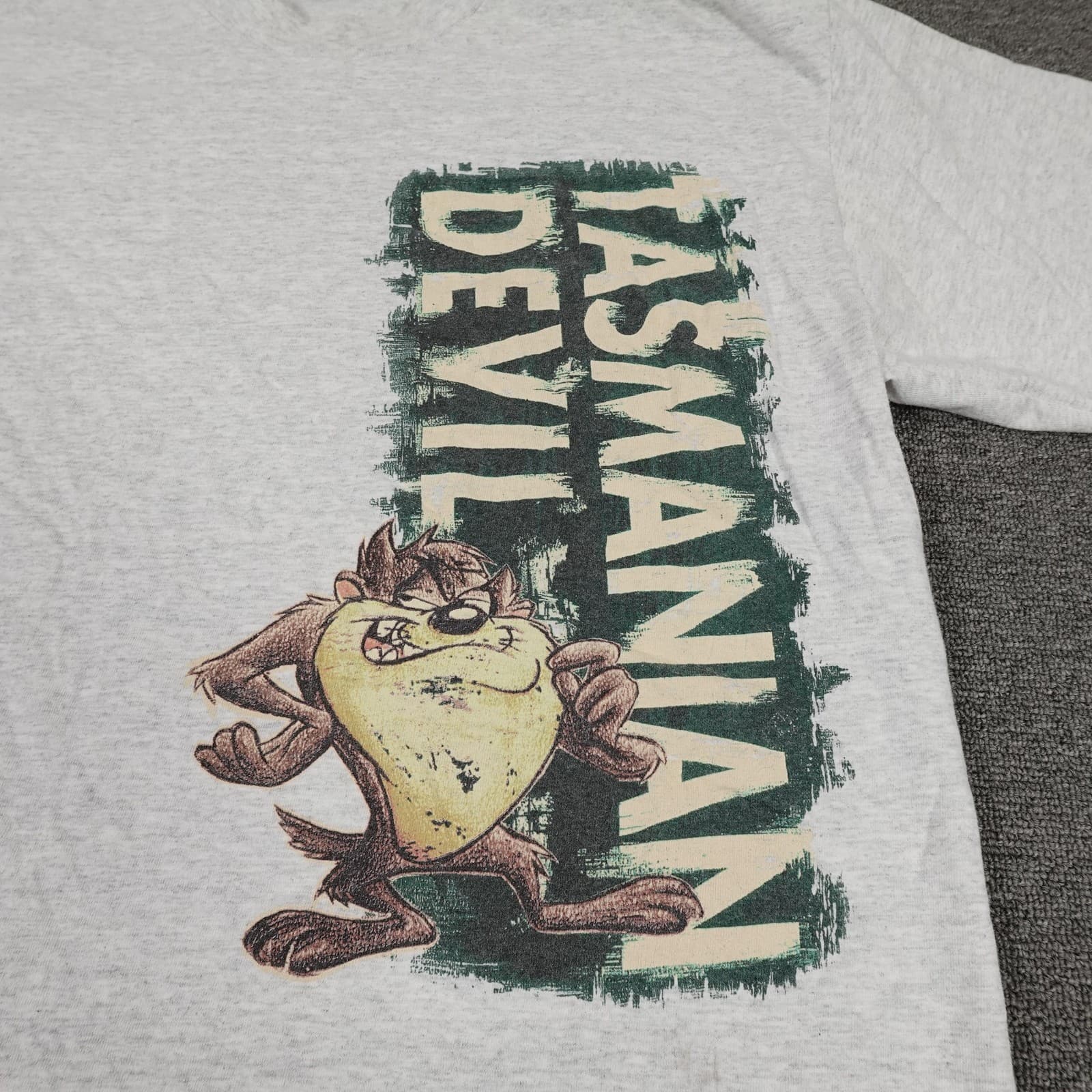 Vintage Tasmanian Devil Shirt XL Gray Taz Looney Tunes Single Stitch USA 90s - Thumbnail 2
