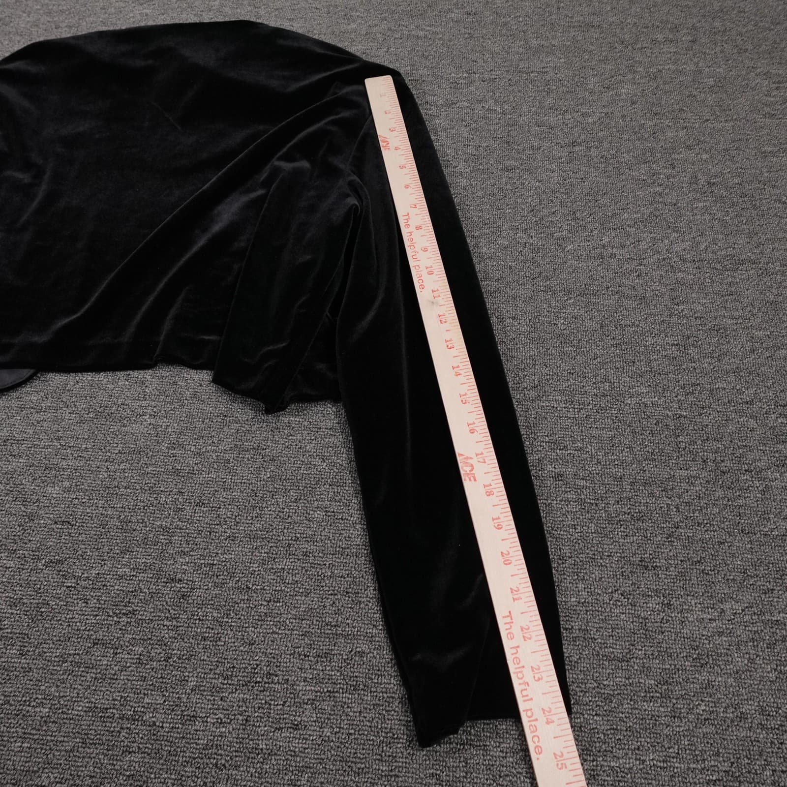 VINTAGE R&K Evening Jacket M Black Velvet Gothic Cocktail Cropped Formal Bolero - Thumbnail 6