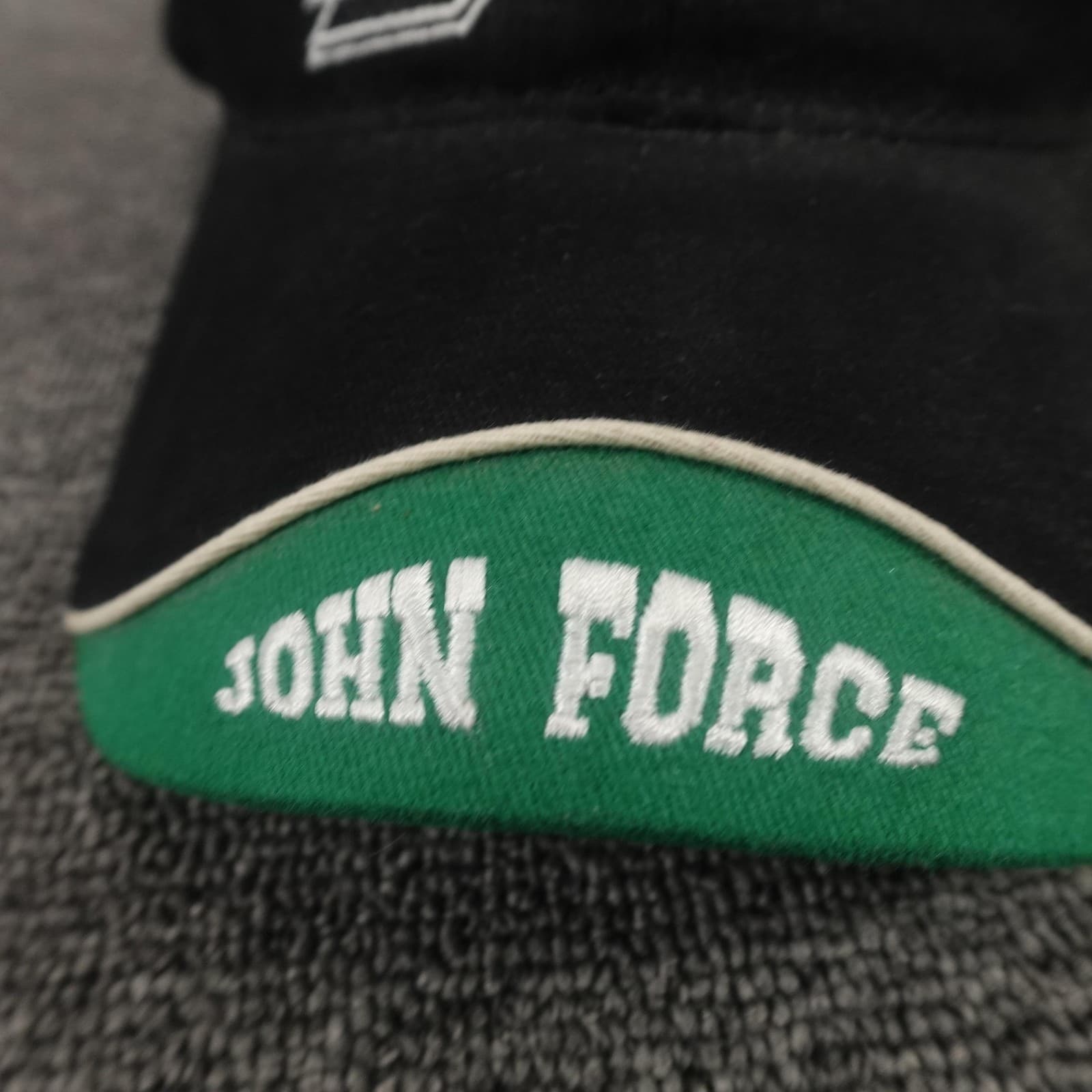 John Force Racing Hat Cap Strap Back Mens One Size Black NHRA Signed Main Gate - Thumbnail 4