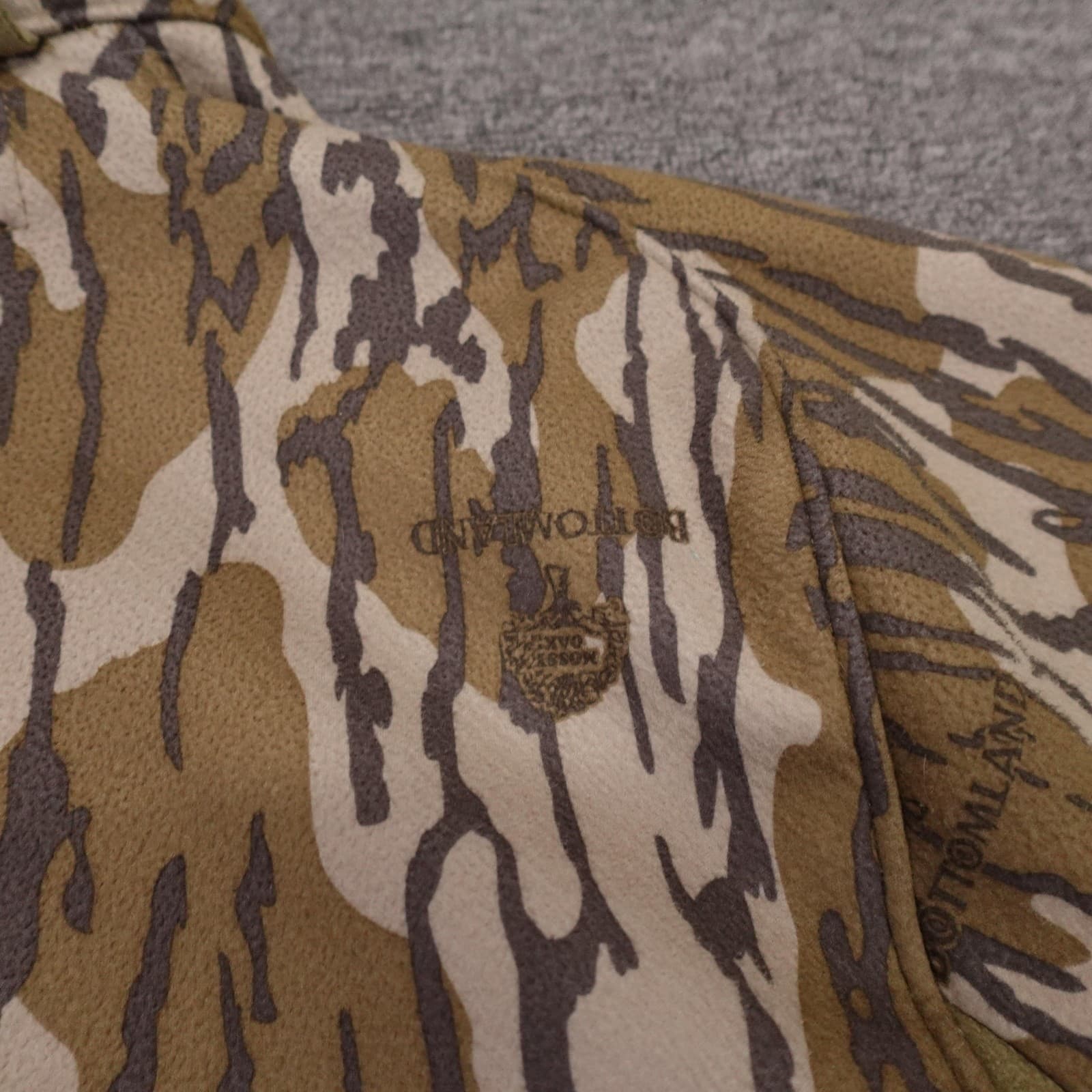 CHG Elite Jacket Mens Medium Brown Camo Fleece Full Zip Mossy Oak Bottomland - Thumbnail 6