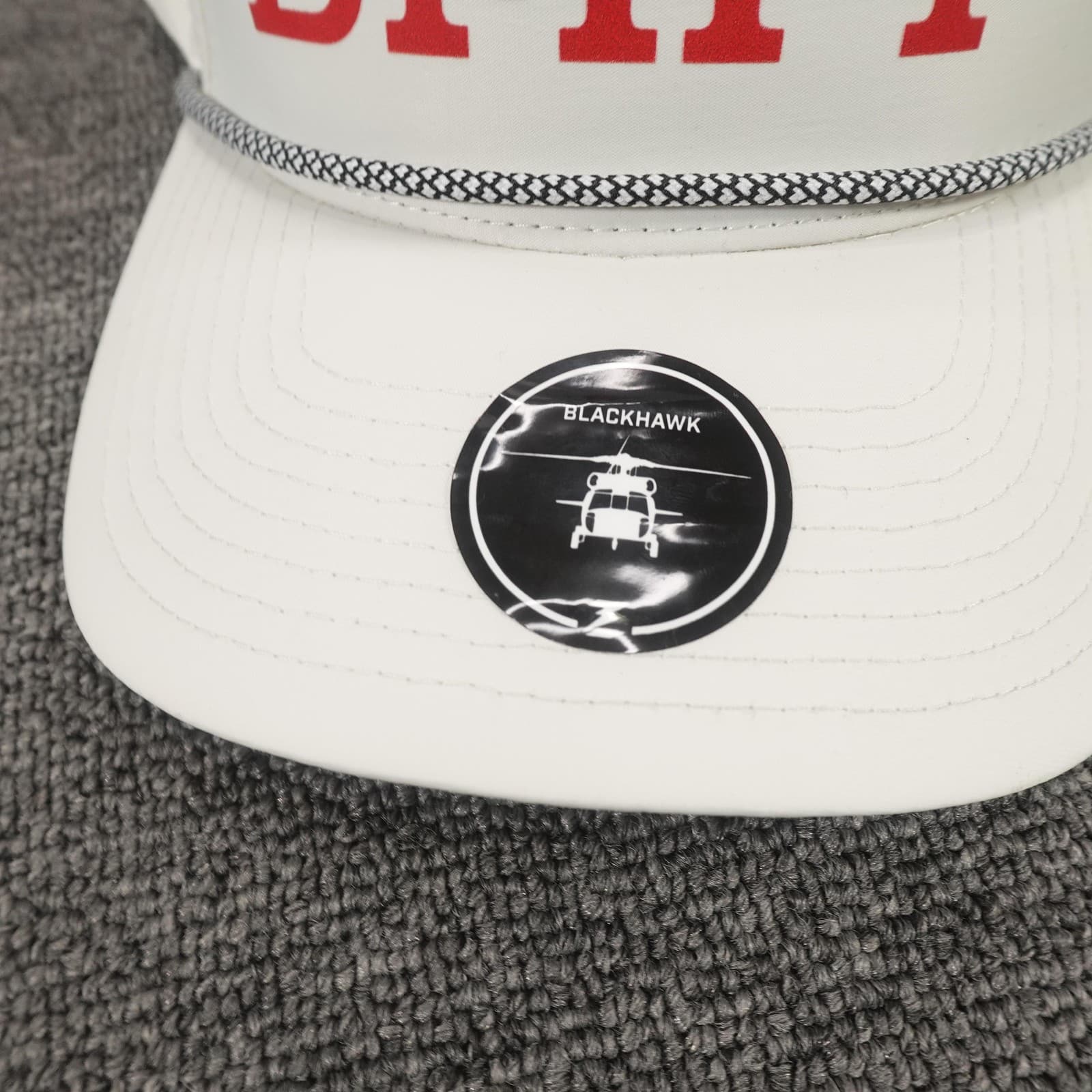 Blackhawk BMFP Hat Cap Snap Back Mens One Size White Perforated Rope Trucker - Thumbnail 2