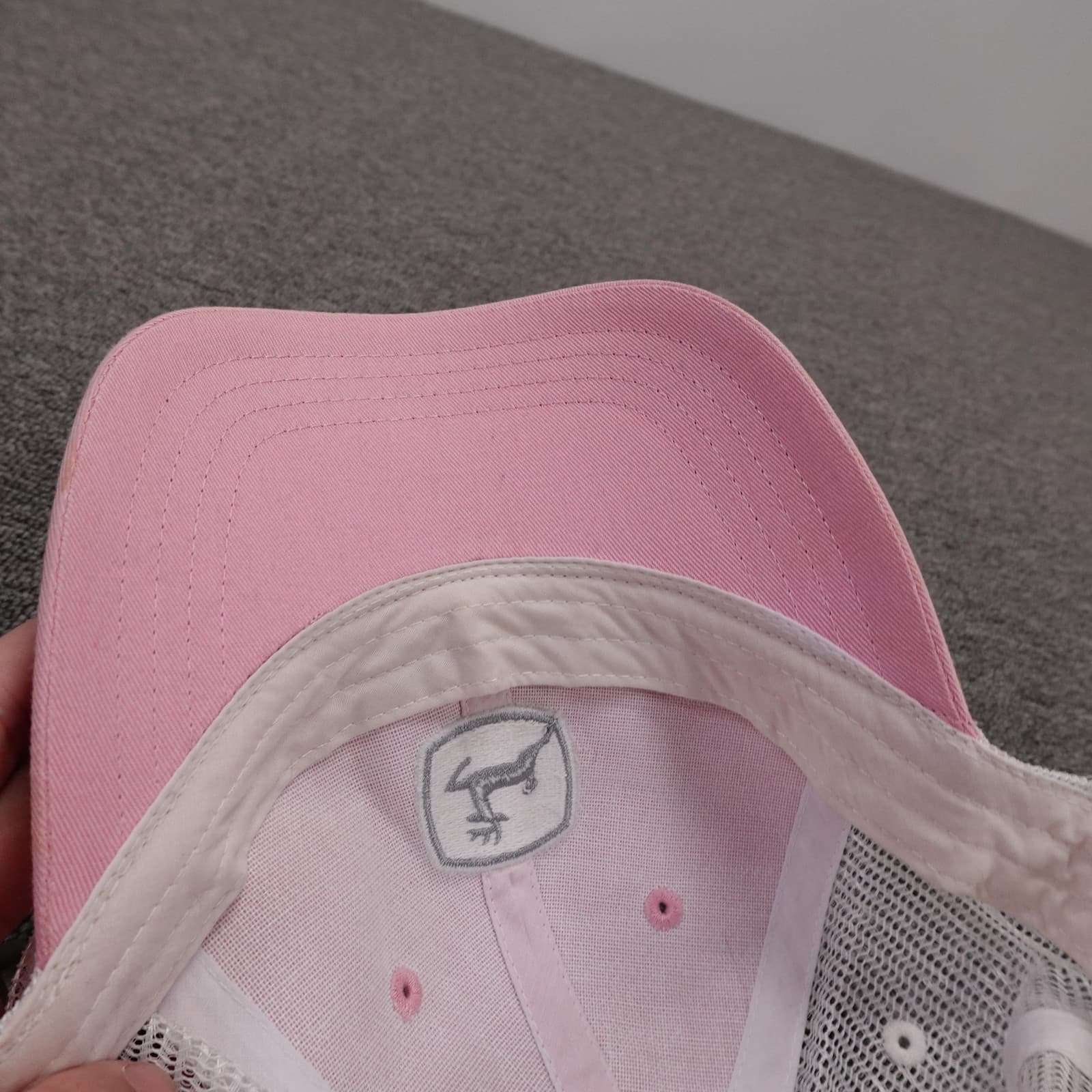 John Deere Hat Cap Snap Back Mens One Size Pink Mesh Trucker Baseball Logo - Thumbnail 6