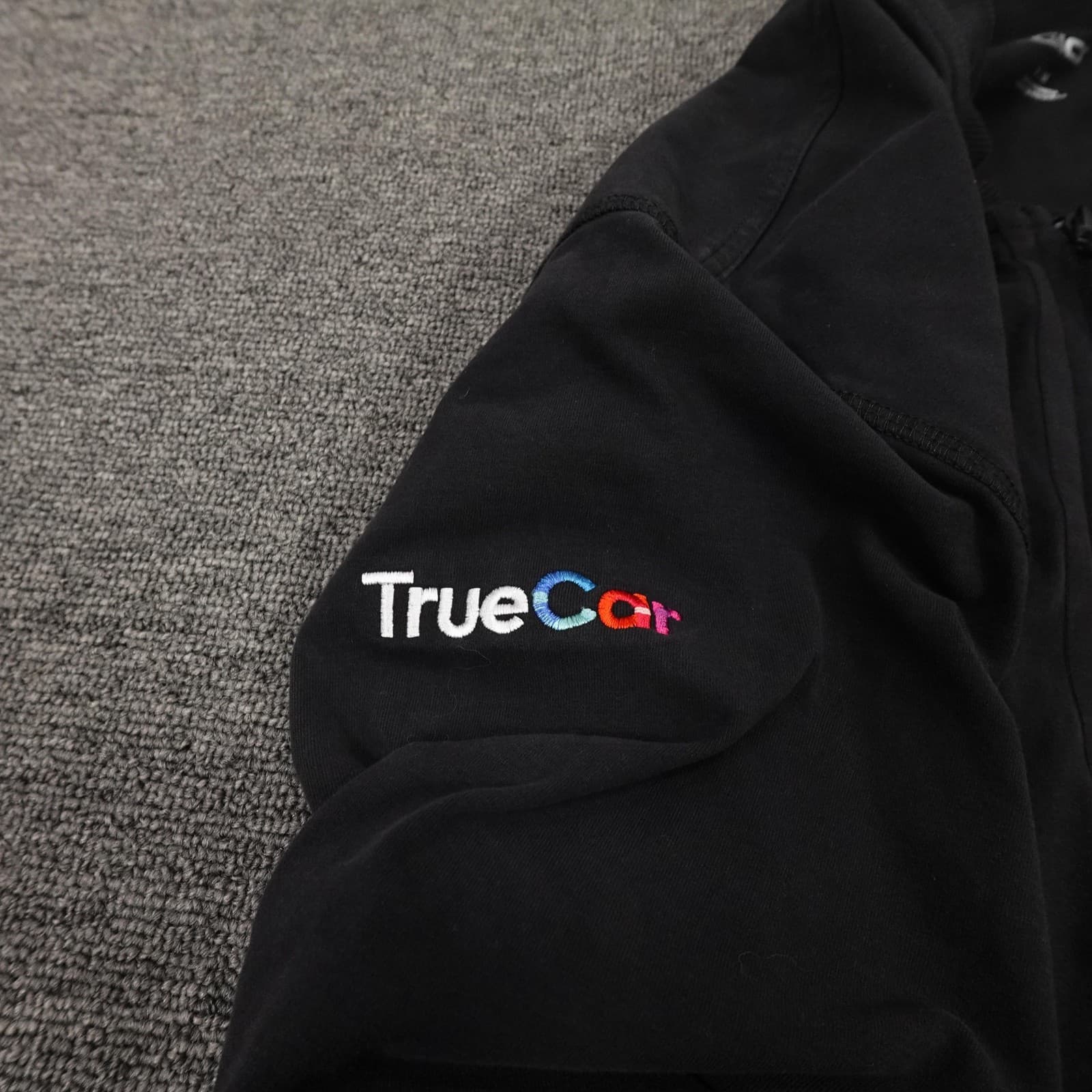 Ogio Jacket Mens Medium Black Full Zip Bomber TrueCar Logo Cotton Stretch - Thumbnail 4
