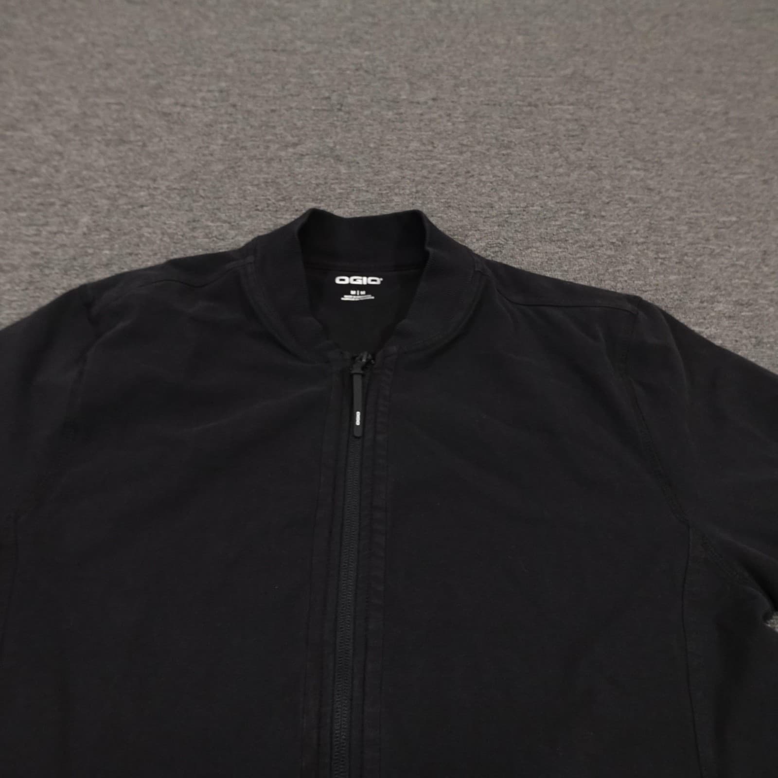 Ogio Jacket Mens Medium Black Full Zip Bomber TrueCar Logo Cotton Stretch - Thumbnail 3