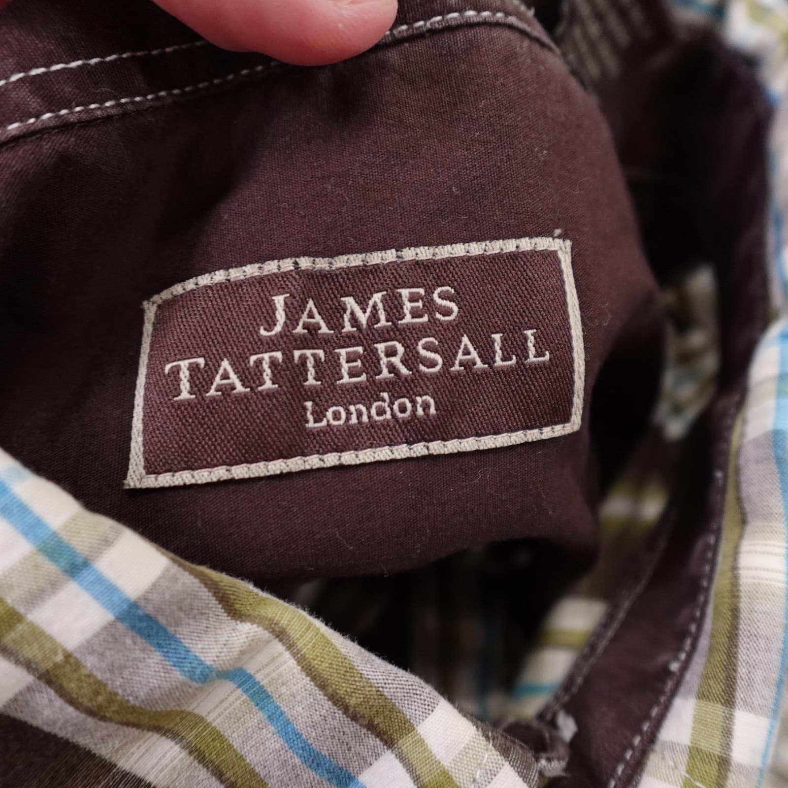 James Tattersall Shirt Mens Big 3XLT Brown Plaid Long Sleeve Button Up Casual - Thumbnail 3