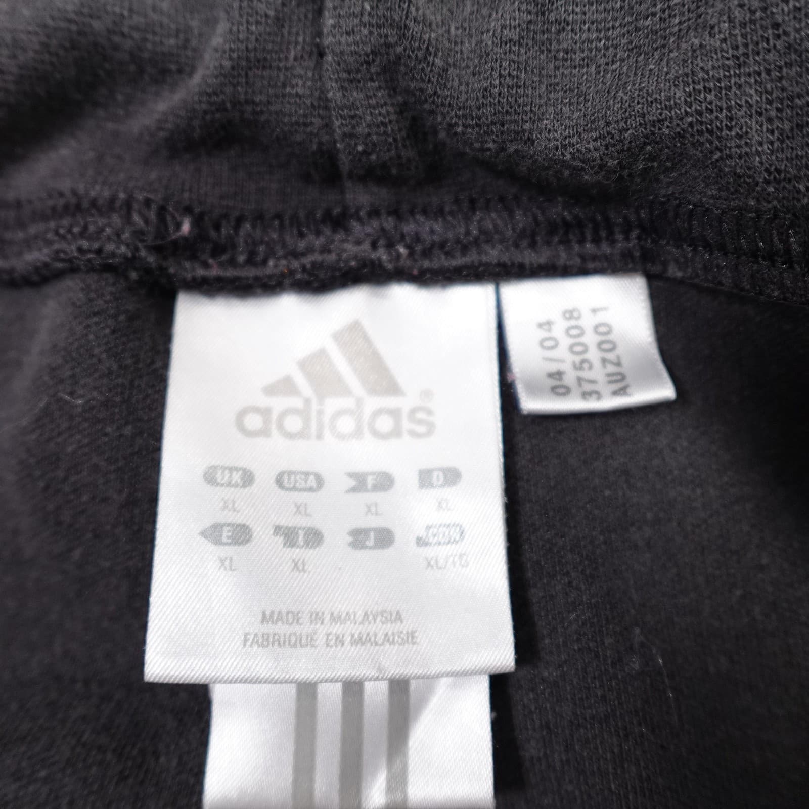 Vintage Adidas Track Pants Mens XL Black Side Stripe Ankle Zip Warm Up Gym Y2K - Thumbnail 2