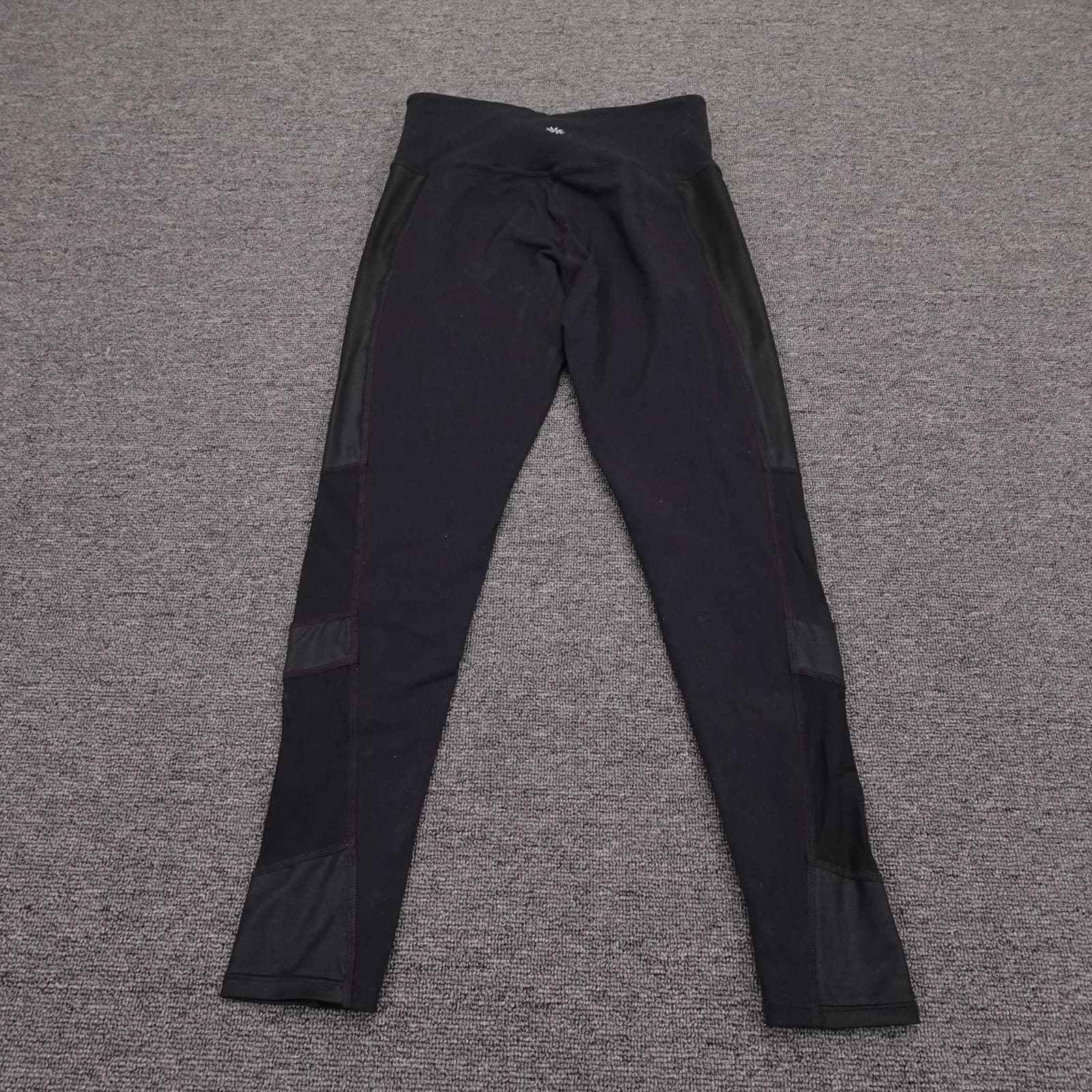 Athleta Leggings Womens XSP Black Moto Panel High Rise Ankle Yoga Athletic - Thumbnail 3
