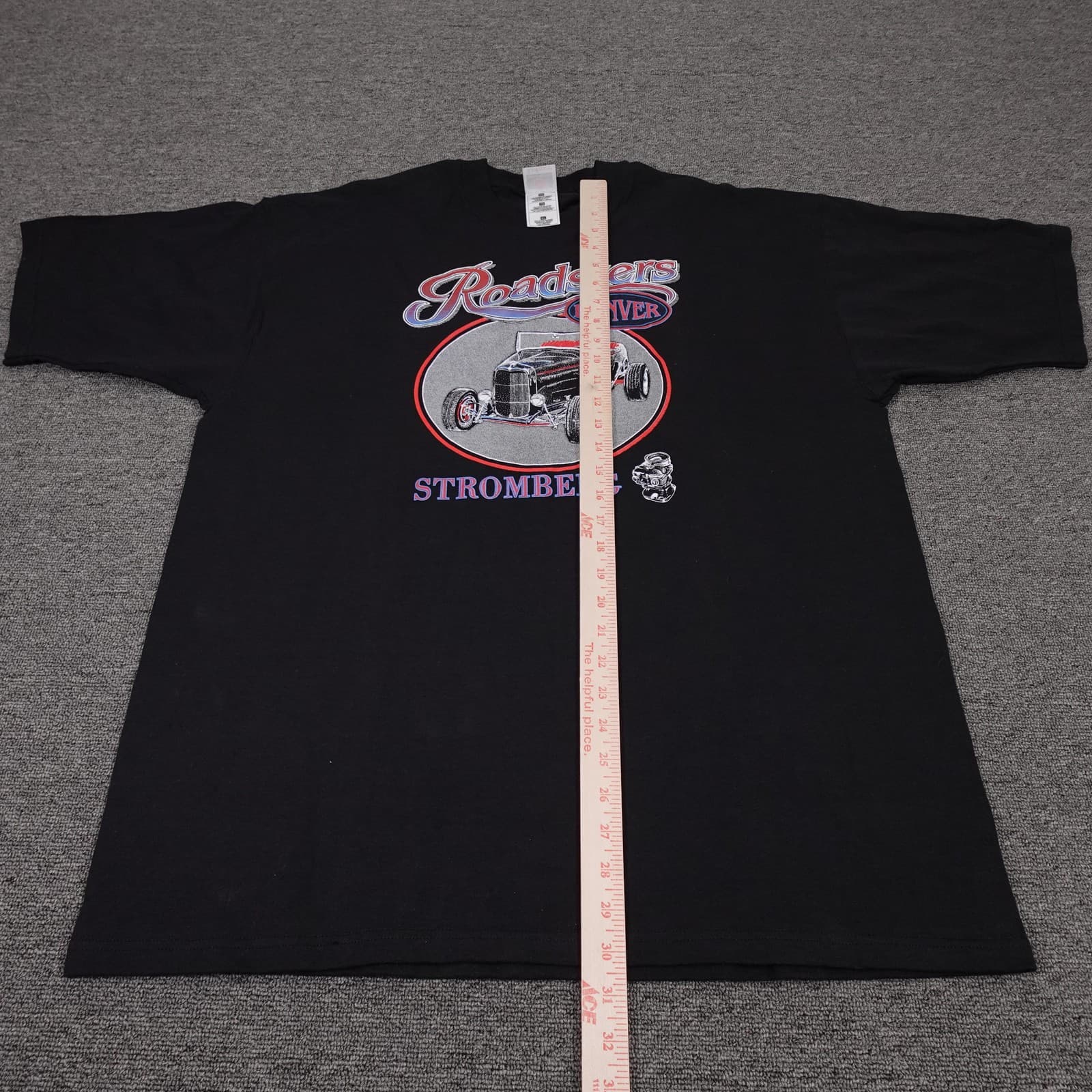 Vintage Roadsters Shirt Mens XL Black Denver Stromberg Hot Rod Car Garage Tee - Thumbnail 6