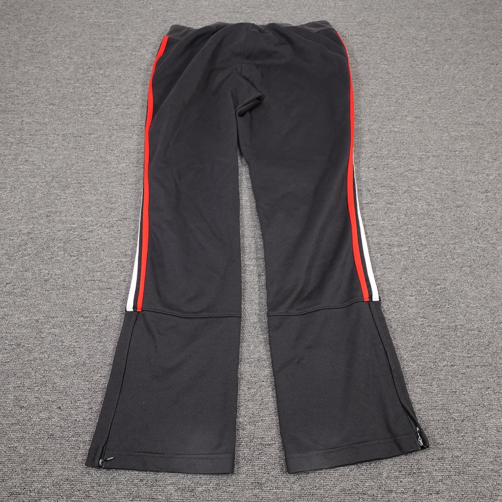 Vintage Adidas Track Pants Mens XL Black Side Stripe Ankle Zip Warm Up Gym Y2K - Thumbnail 4