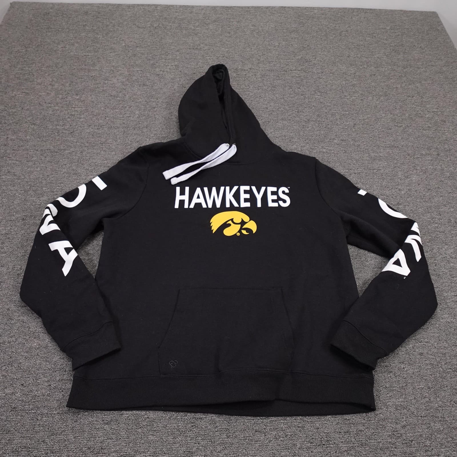Iowa Hawkeyes Sweatshirt Womens XL Black NCAA Basketball Colosseum Hoodie