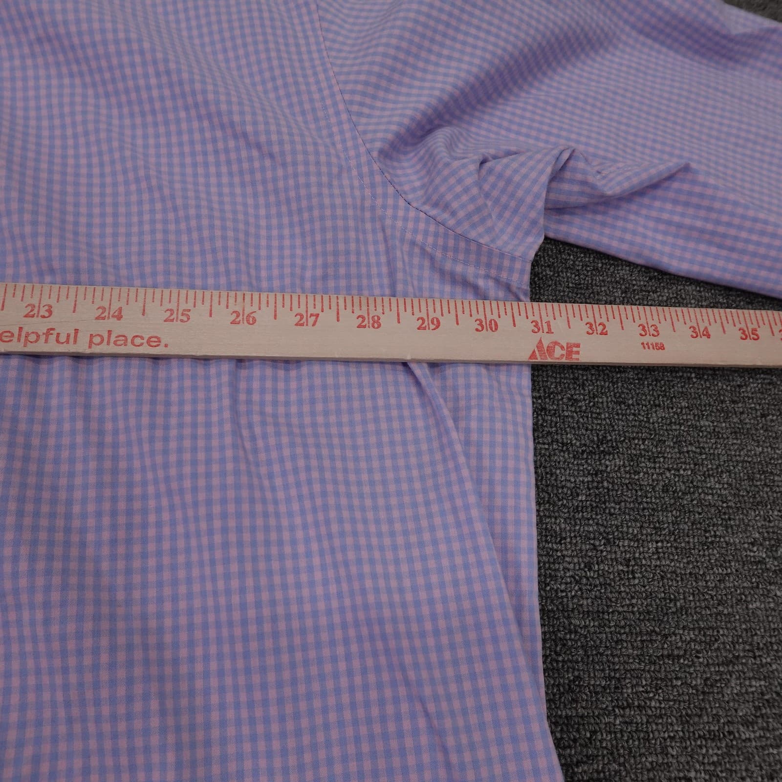 IZOD Shirt Mens 3XLT Purple Check Long Sleeve Button Up Stretch Cotton Casual - Thumbnail 6