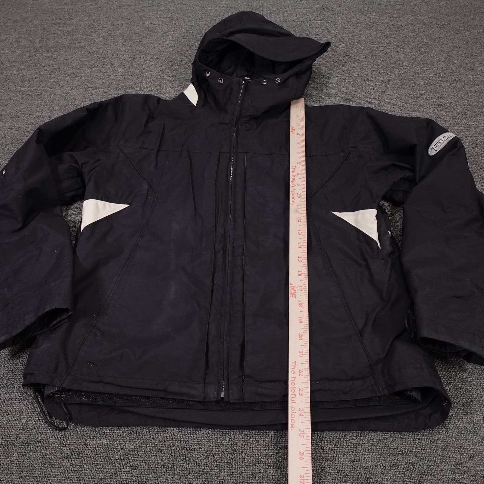 Idle Fate Jacket Mens Medium Black Hooded Ski Parka Waterproof Breathable Nylon - Thumbnail 9