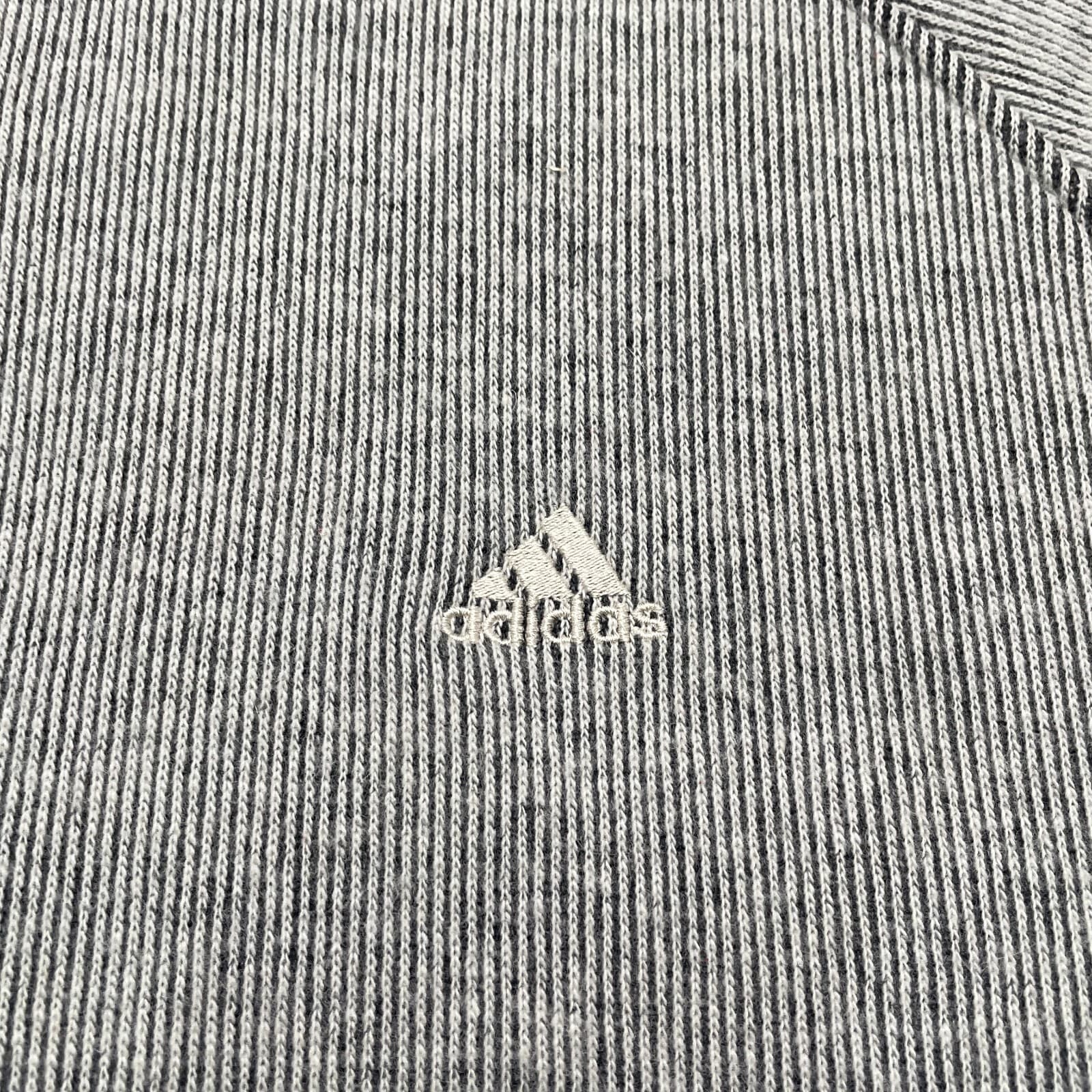 VINTAGE Adidas Sweater Adult 2XL XXL Gray 1/4 Zip Wool Blend Sweatshirt Y2k - Thumbnail 3