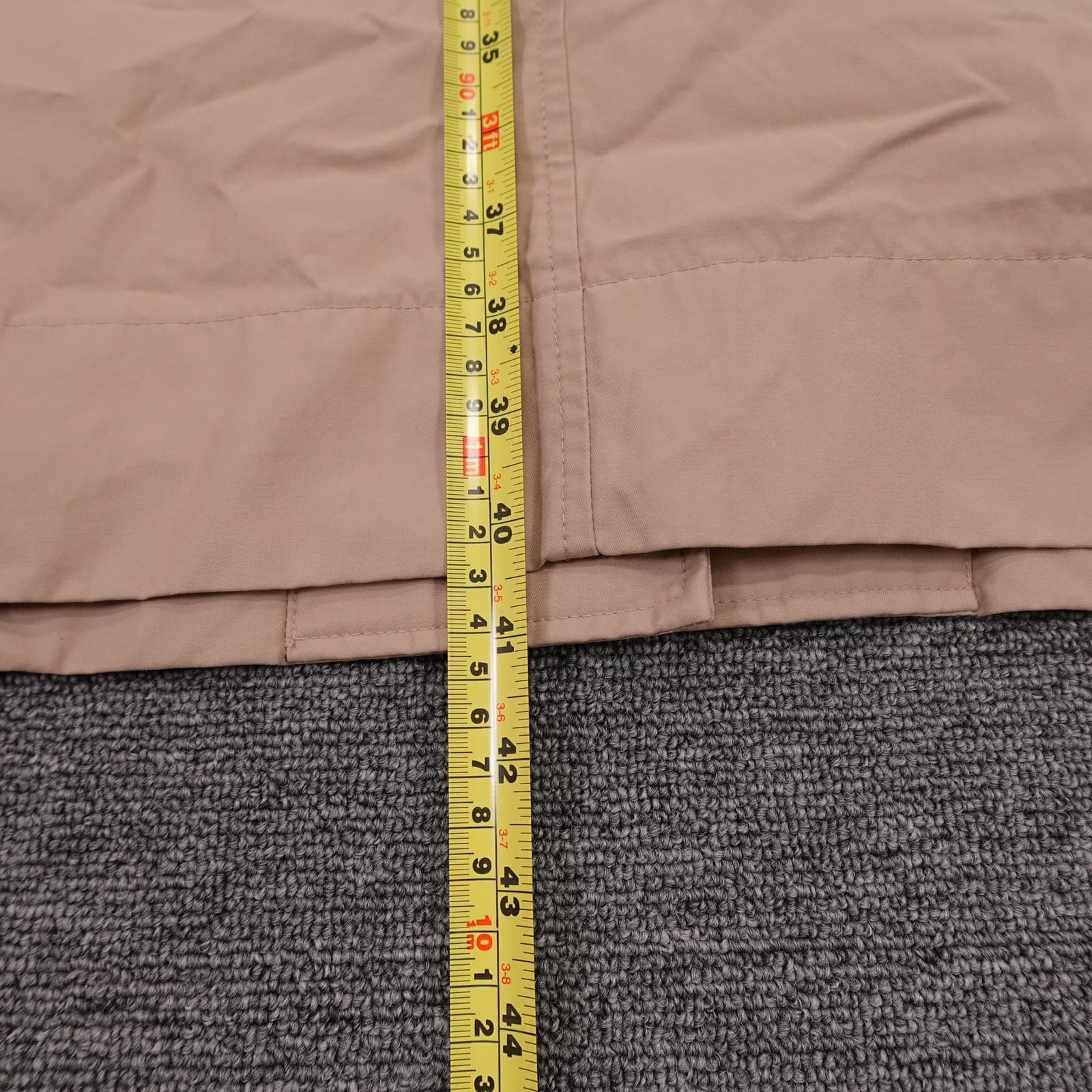 Old Navy Coat Womens XXL Beige Water Resistant Twill Long Rain Button Front - Thumbnail 8