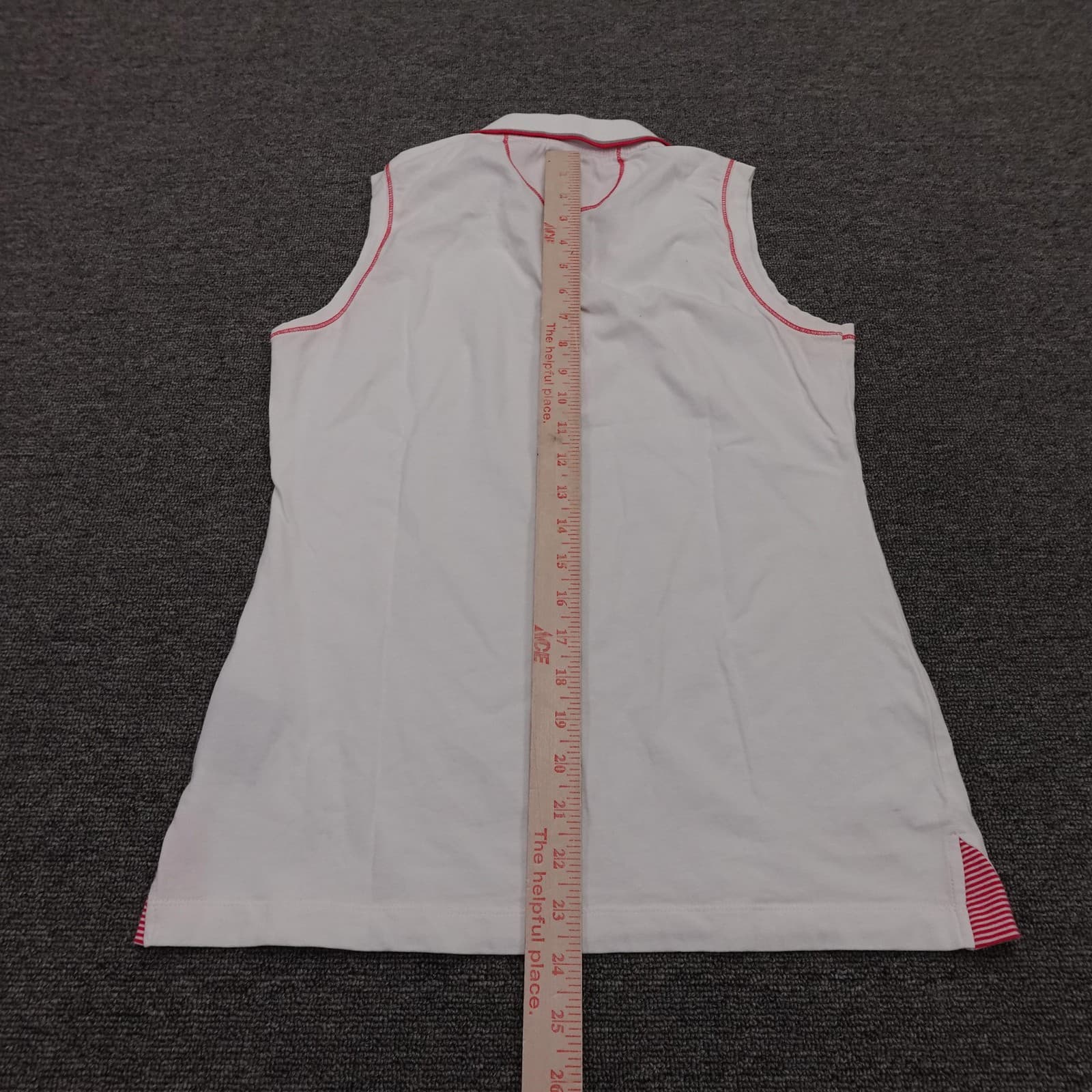 KJUS Polo Shirt Womens Medium White Sleeveless Golf Stretch Jersey Top - Thumbnail 6