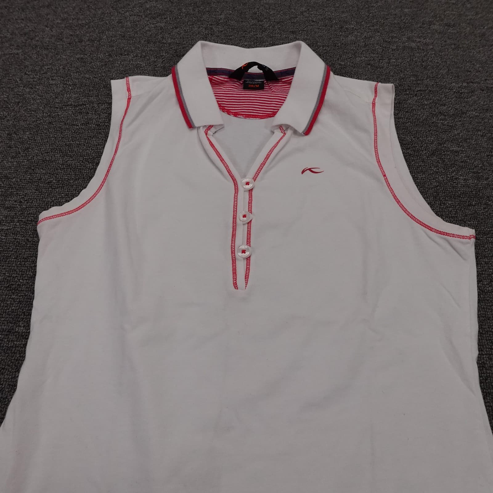 KJUS Polo Shirt Womens Medium White Sleeveless Golf Stretch Jersey Top - Thumbnail 2