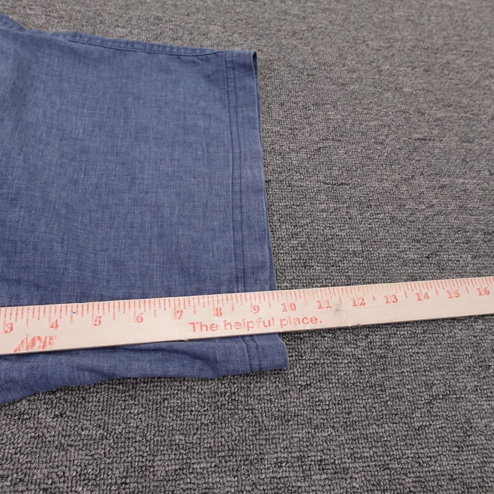 PrAna Bermuda Shorts Mens 33 Blue Chambray Elastic Waist 11 Inseam Casual Summer - Thumbnail 5