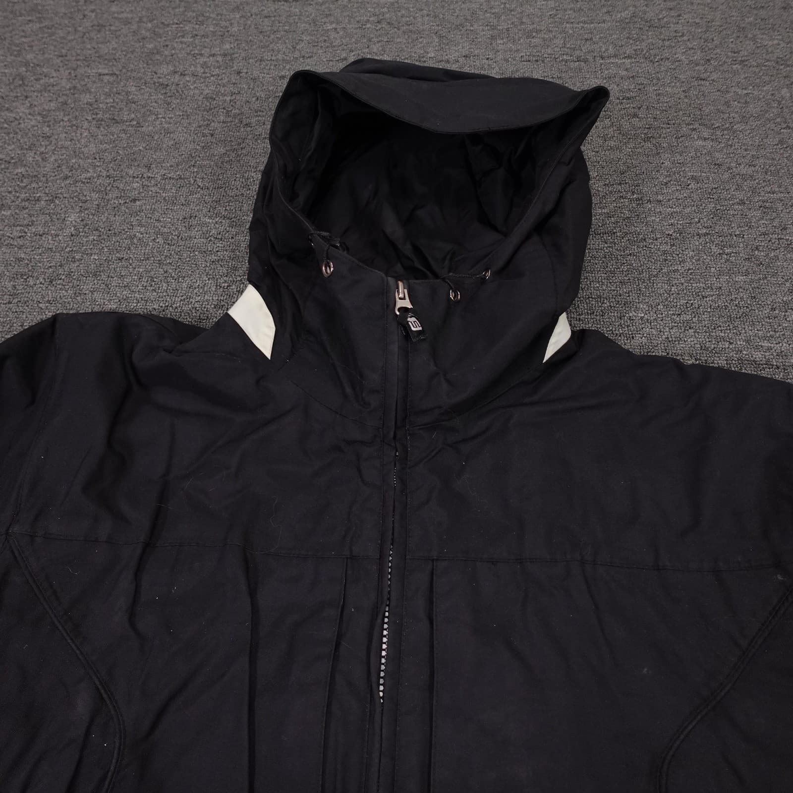 Idle Fate Jacket Mens Medium Black Hooded Ski Parka Waterproof Breathable Nylon - Thumbnail 2