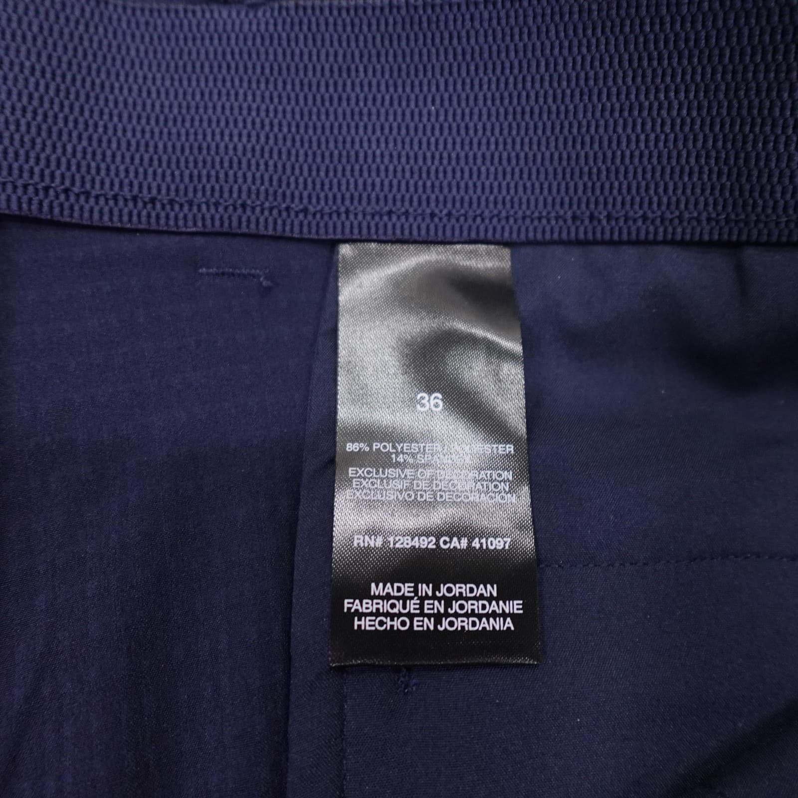 Greg Norman Shorts Mens 36 Blue Microfiber Chino Stretch 10 Inseam Golf Casual - Thumbnail 3