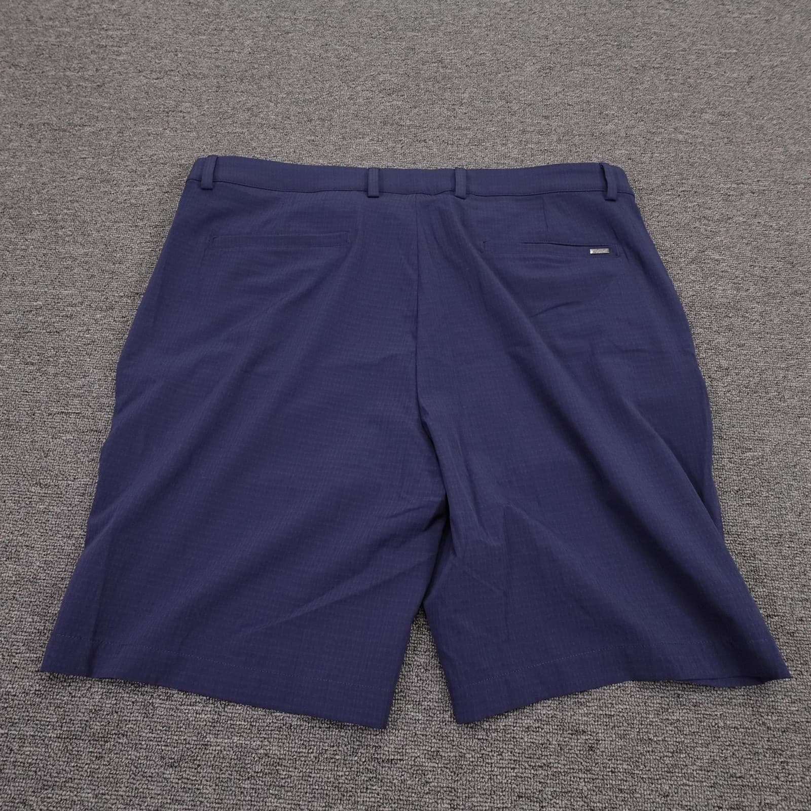 Greg Norman Shorts Mens 36 Blue Microfiber Chino Stretch 10 Inseam Golf Casual - Thumbnail 5
