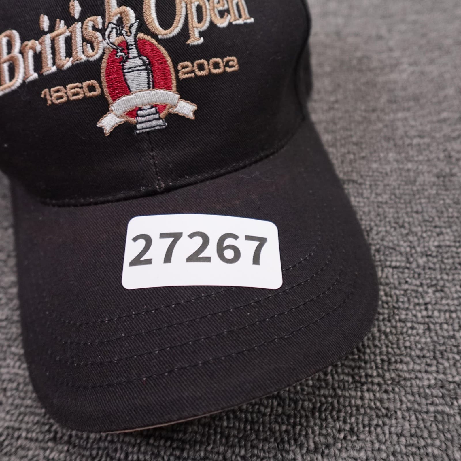 Vintage British Open Hat Cap Strap Back Mens One Size Black Golf Imperial 2003 - Thumbnail 9