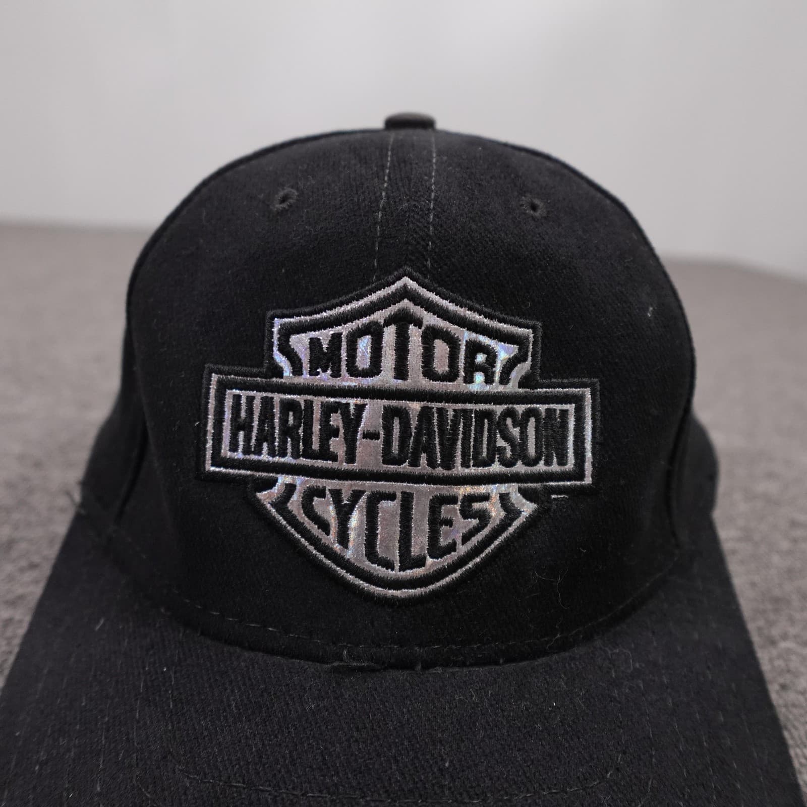 Vintage Harley-Davidson American Needle Hat Cap Snap Back Mens One Size Black - Thumbnail 2