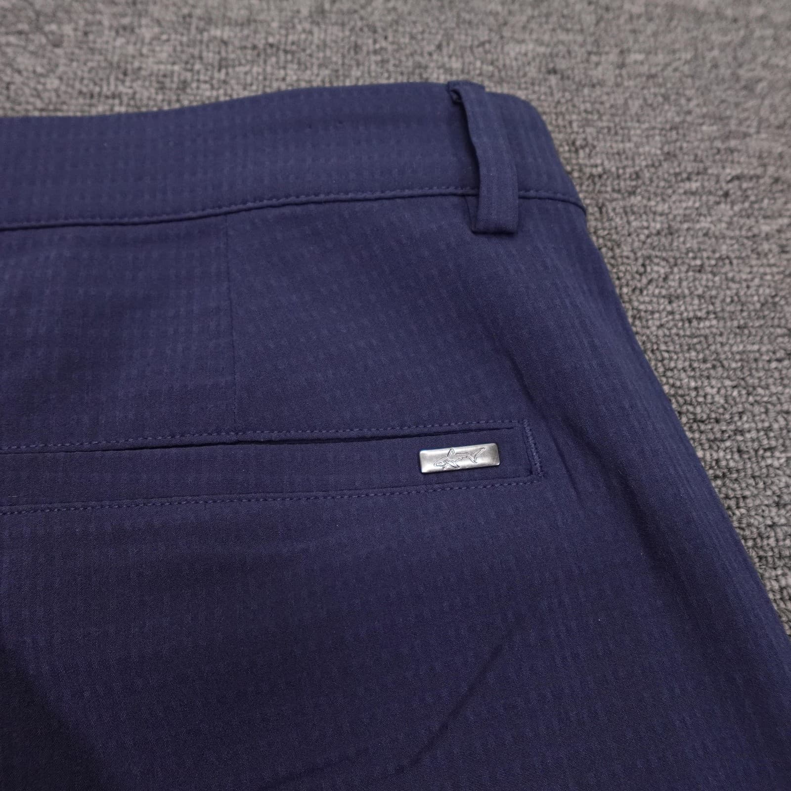 Greg Norman Shorts Mens 36 Blue Microfiber Chino Stretch 10 Inseam Golf Casual - Thumbnail 6