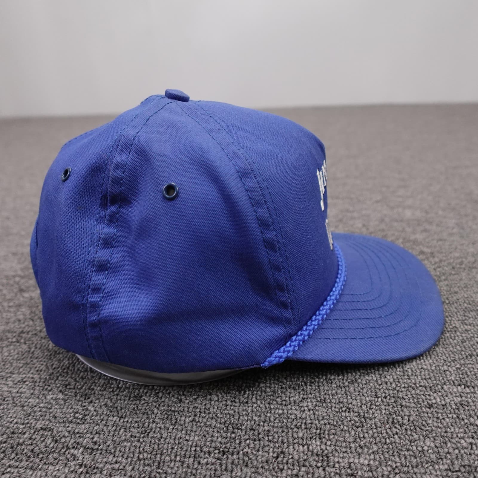 Vintage Jim Beam Hat Cap Snap Back Mens One Size Blue Rope Rodeo Beer Western - Thumbnail 5