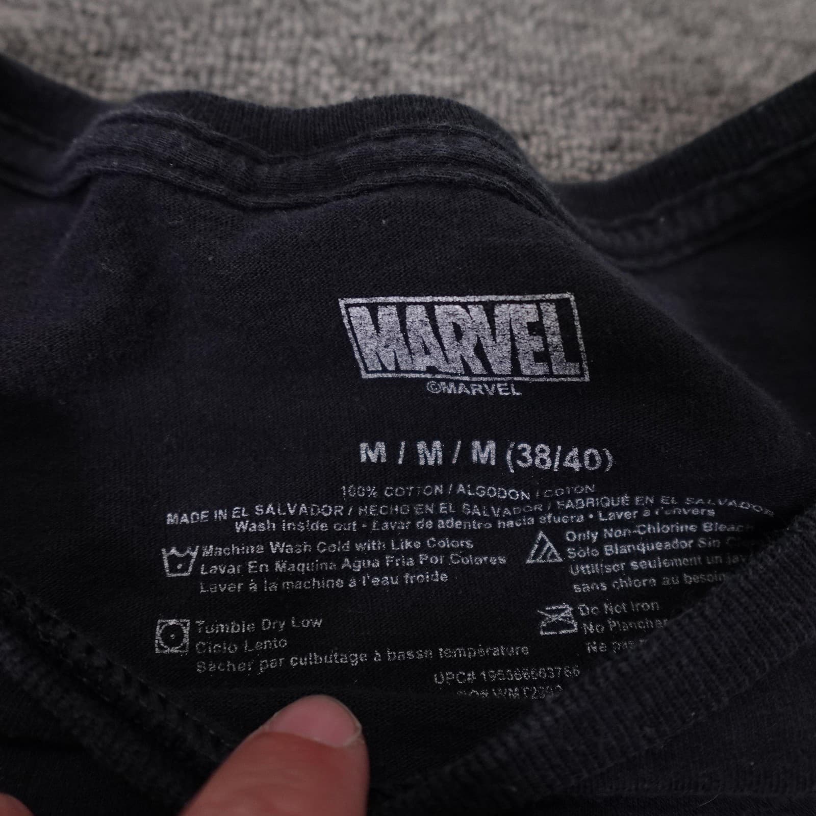 Spider-Man Marvel Shirt Mens Medium Black Graphic Tee My Spidey Sense Tingling - Thumbnail 4