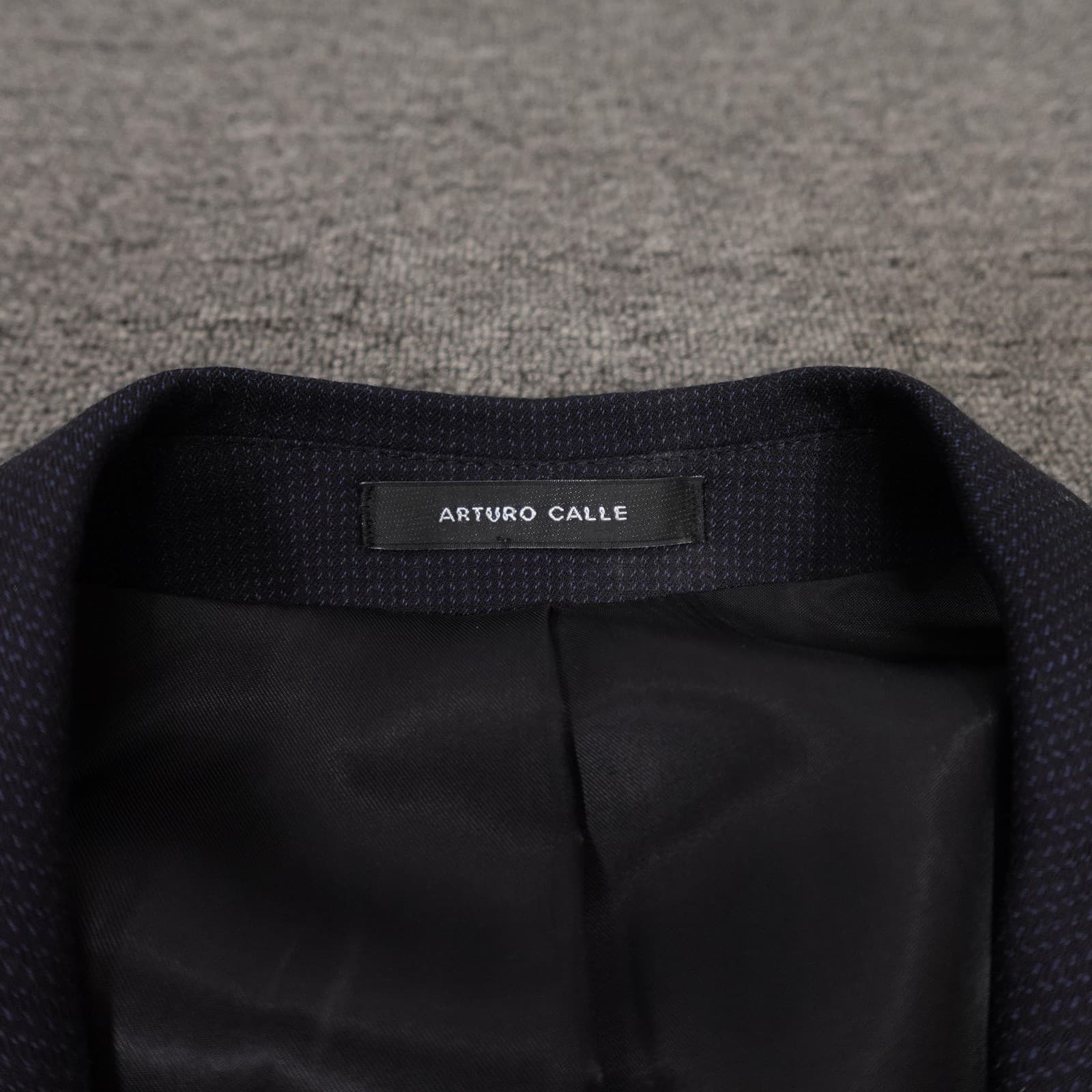 Arturo Calle Blazer Mens 41 Regular Blue Wool Suit Jacket 2 Button Made Colombia - Thumbnail 2