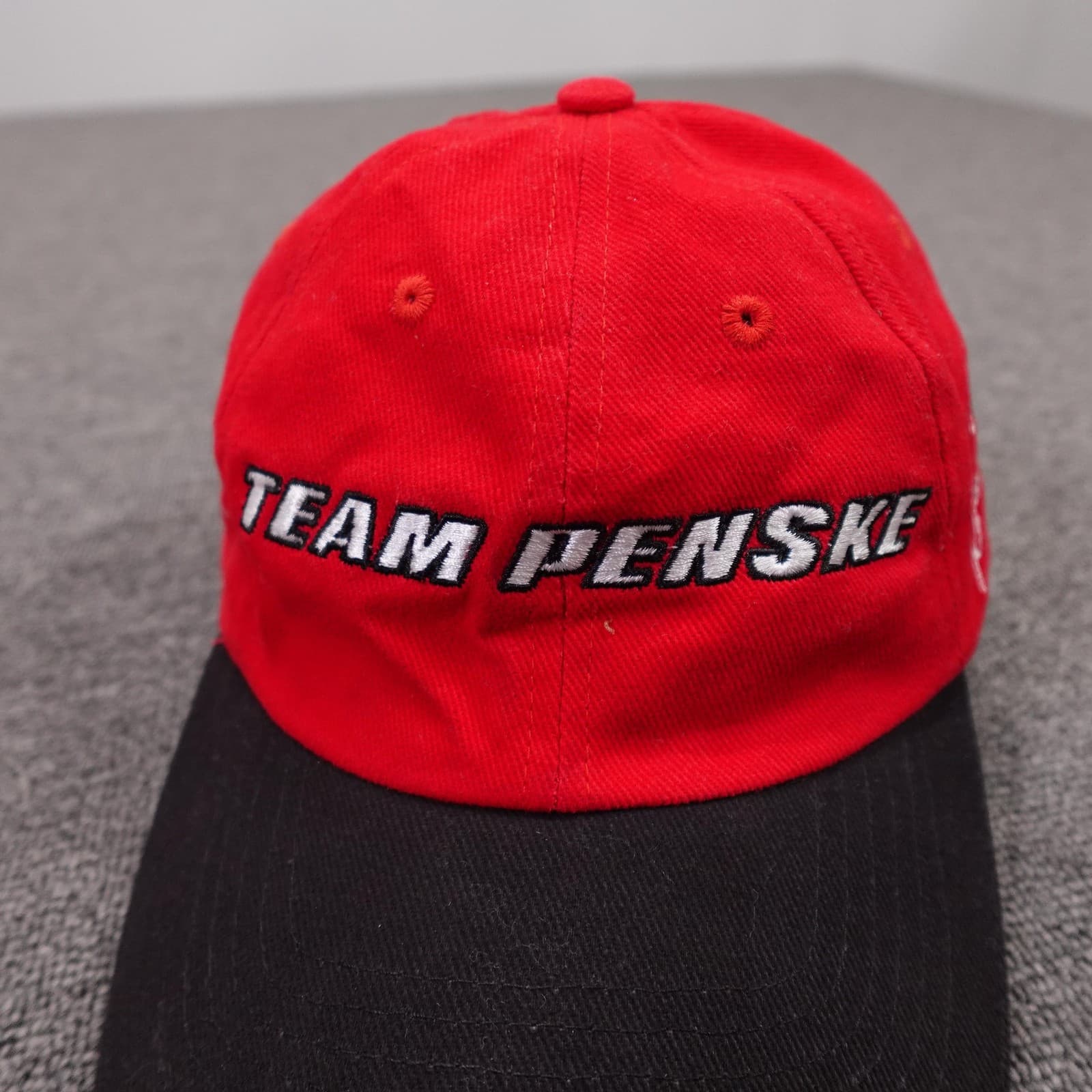 Vintage Team Penske Hat Cap Strap Back Mens One Size Red NASCAR Auto Racing 2004 - Thumbnail 2